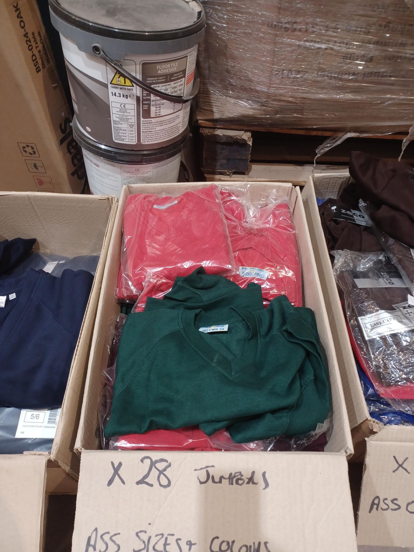 28 x Assorted Premium Zeco Sweatshirts V Neck, in assorted colours & sizes. - R14. RRP £17.31 each
