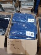 60 x Assorted Premium Sweatshirts Round Neck, In Royal Blue, Assorted Sizes. - R14. RRP £15.50 each
