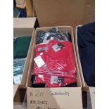 20 x Assorted Premium Zeco Sweatshirts V Neck, in Black & Also Red Assorted sizes. - R14. RRP £17.31