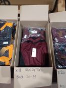 11 x Premium Sports Rugby Tops in Assorted Sizes - R14. RRP £19.55 each.