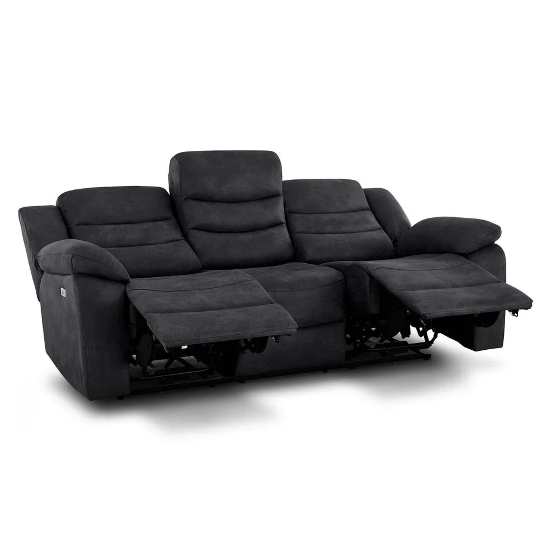 BRAND NEW MARLOW 3 Seater Electric Recliner Sofa - MILLER GREY FABRIC. RRP £1199. Designed to suit - Image 5 of 12