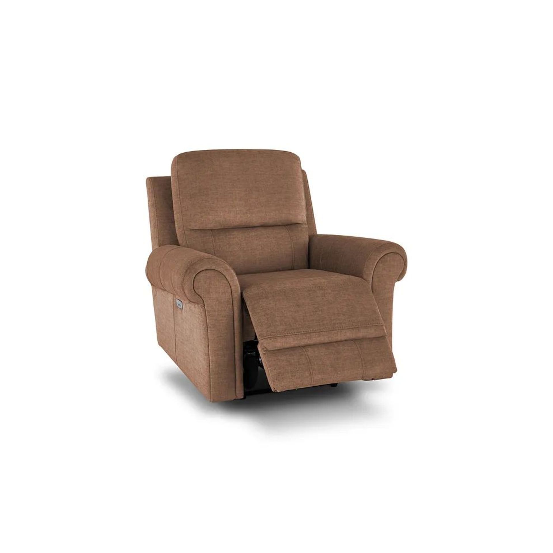 BRAND NEW COLORADO Electric Recliner Armchair - PLUSH BROWN FABRIC. RRP £799. Shown here in Plush - Image 3 of 11