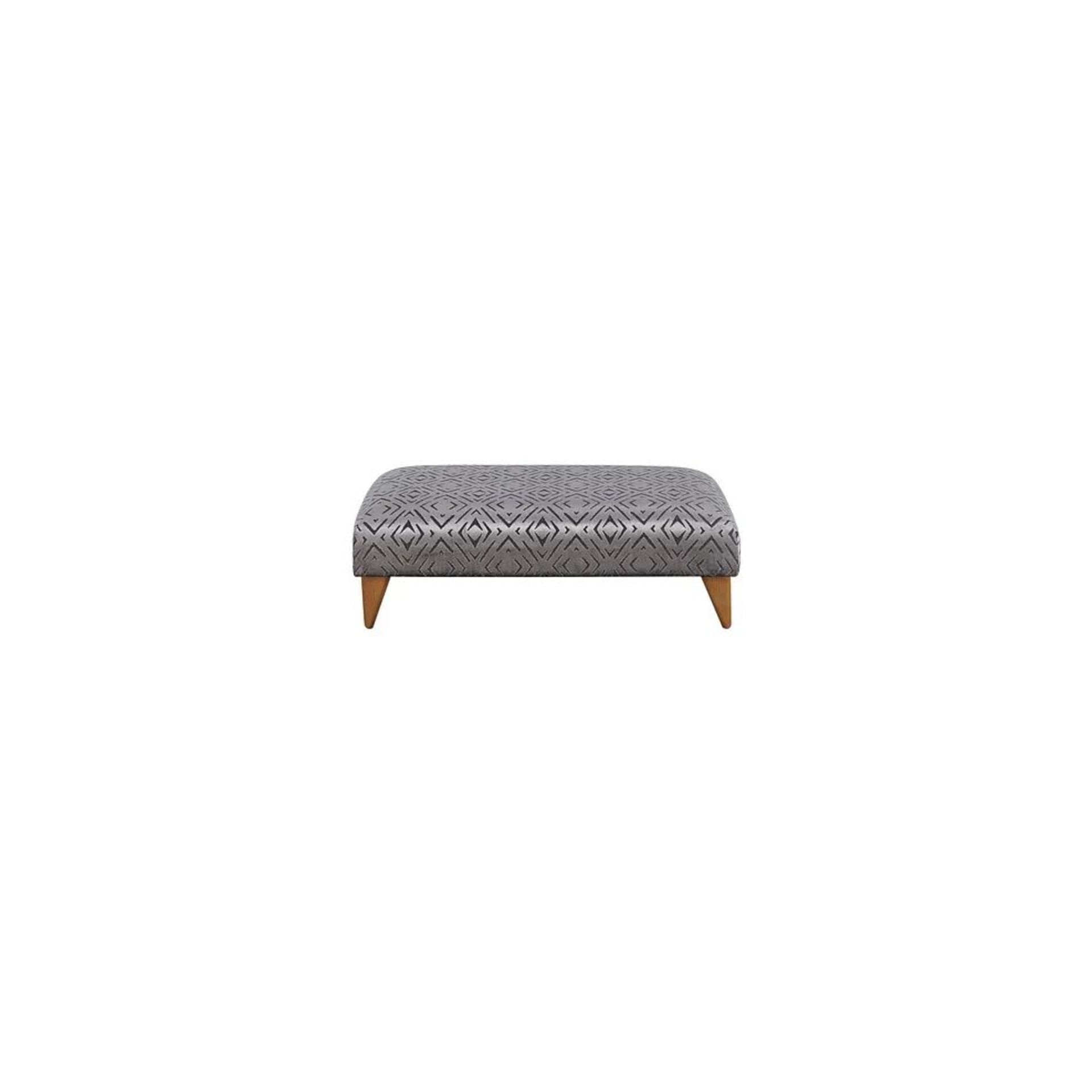 BRAND NEW JASMINE Footstool - KHALIFA STEEL FABRIC. RRP £349. Built with a sturdy hardwood frame and - Image 2 of 5