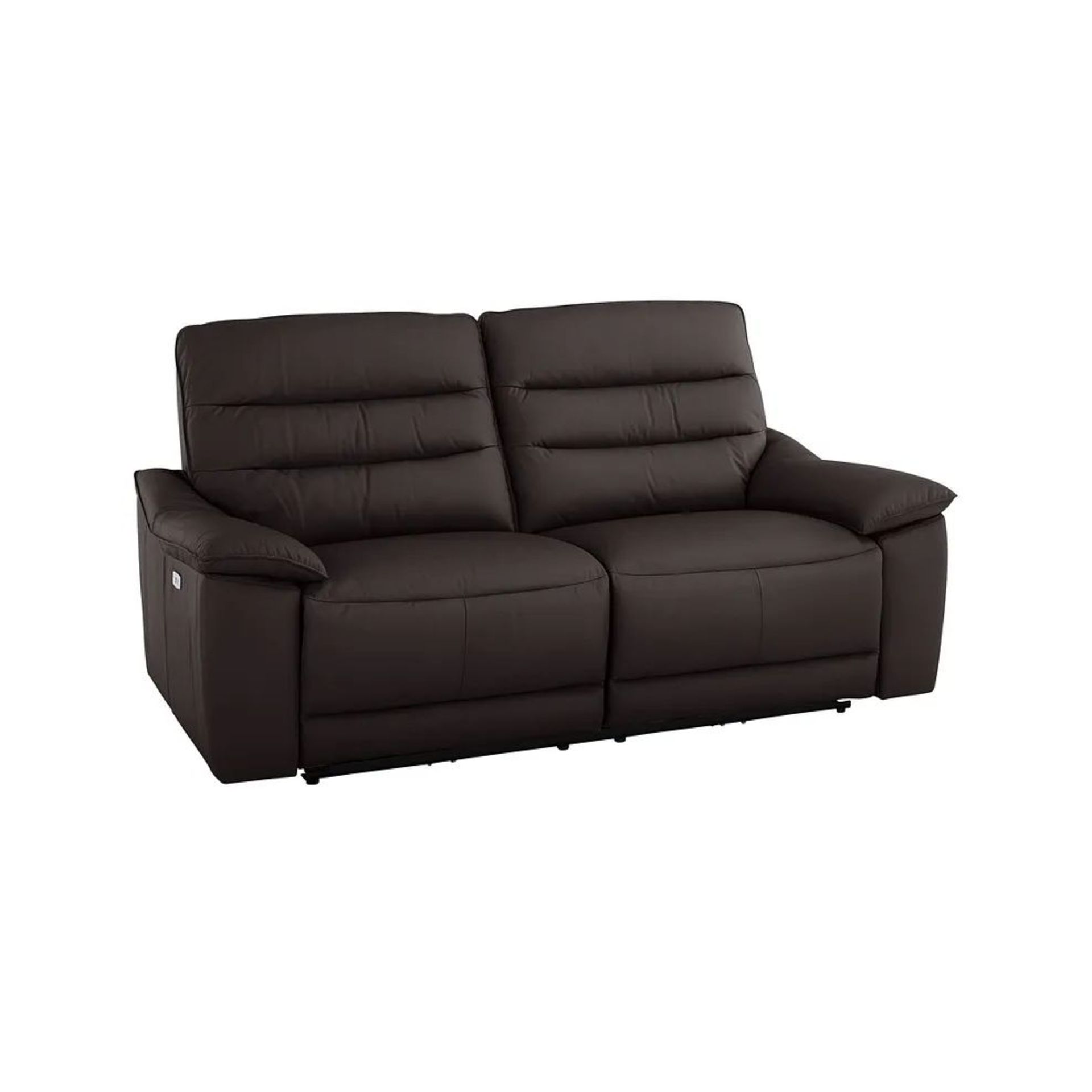 BRAND NEW CARTER 3 Seater Electric Recliner Sofa - BROWN LEATHER. RRP £1699. Showcasing classic