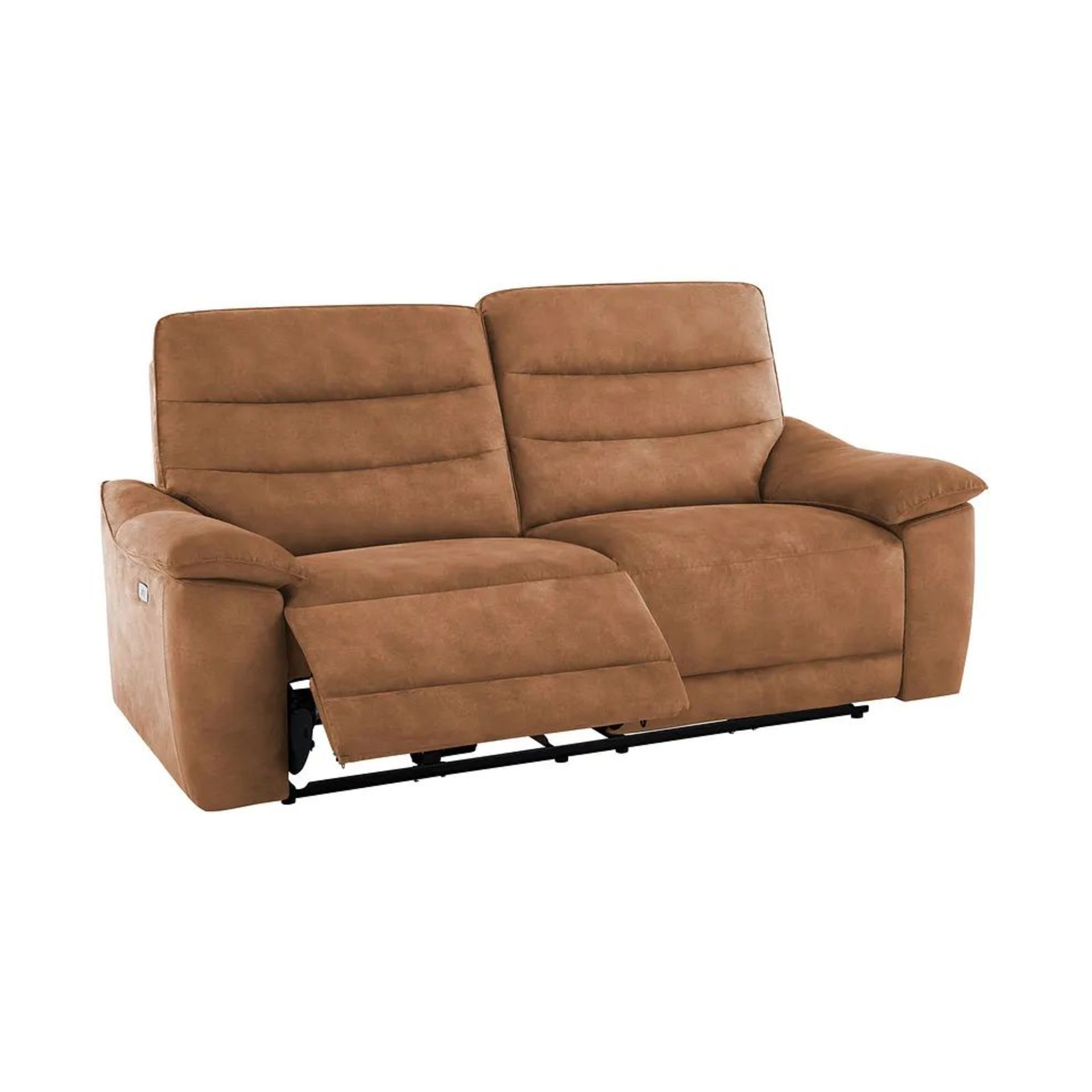 BRAND NEW CARTER 3 Seater Electric Recliner Sofa - BROWN FABRIC. RRP £1299. Shown here in Ranch - Image 3 of 12