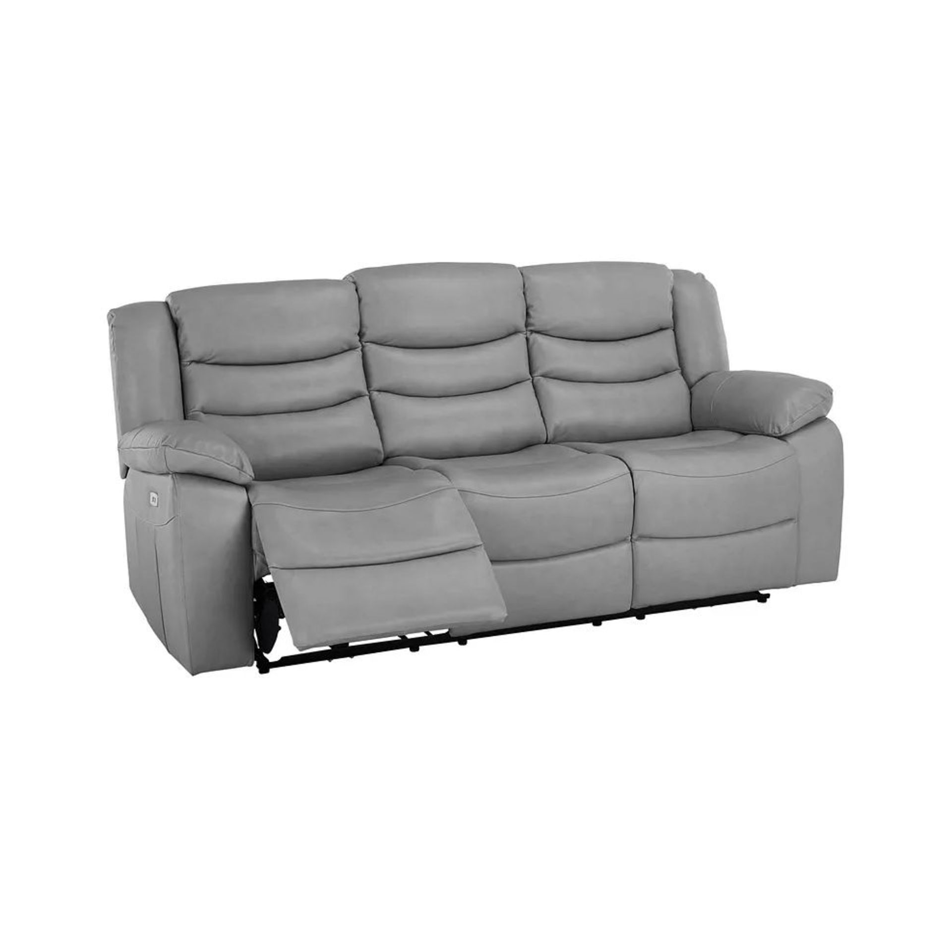 BRAND NEW MARLOW 3 Seater Electric Recliner Sofa - LIGHT GREY LEATHER. RRP £1849. Our Marlow leather - Image 3 of 11