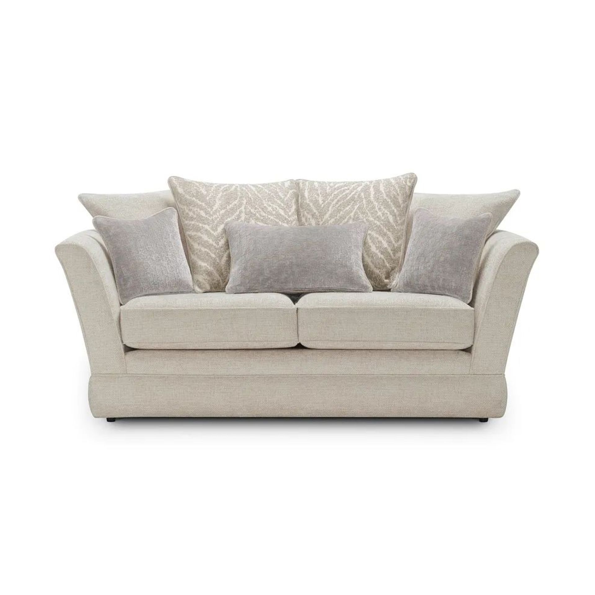 BRAND NEW CARRINGTON 2 Seater Pillow Back Sofa - NATURAL FABRIC. RRP £999. Make our 3-seater - Image 2 of 8