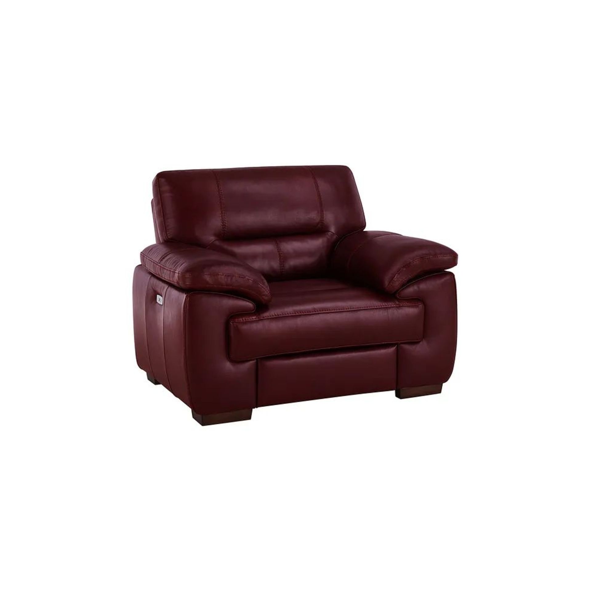 BRAND NEW ARLINGTON Electric Recliner Armchair - BURGANDY LEATHER. RRP £1199. Create a traditional