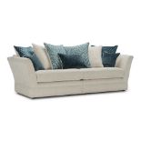 BRAND NEW CARRINGTON 4 Seater Pillow Back Split Sofa - NATURAL FABRIC. RRP £1149. Bring a modern