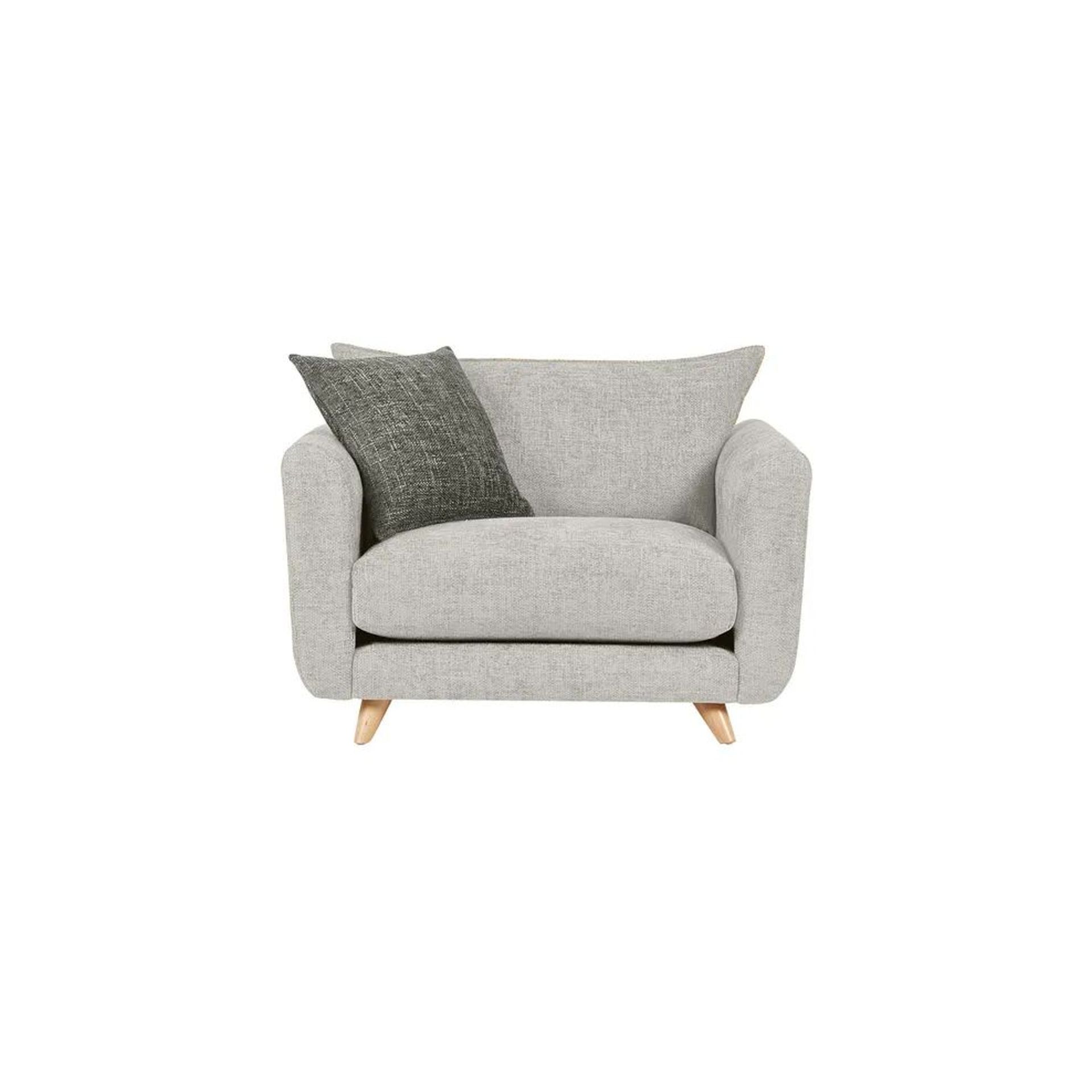 BRAND NEW DALBY High Back Loveseat - SILVER FABRIC. RRP £1149. Our Dalby loveseat, shown here in - Bild 2 aus 6