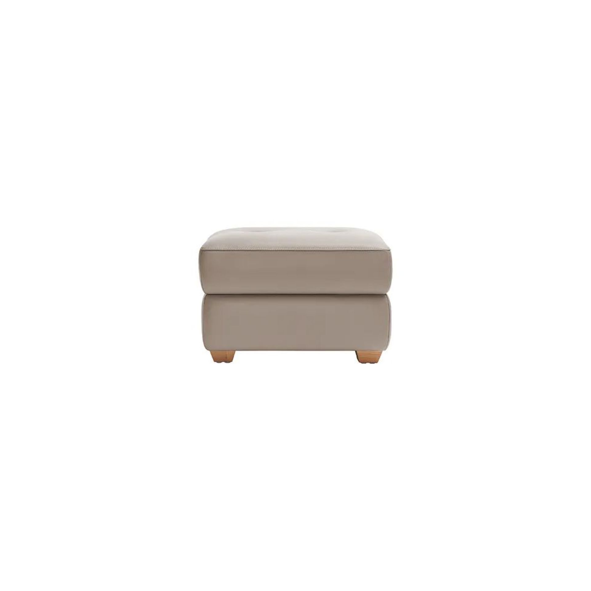BRAND NEW SAMSON Storage Footstool - STONE LEATHER. RRP £349. Characterised by a simple cuboid - Bild 2 aus 7