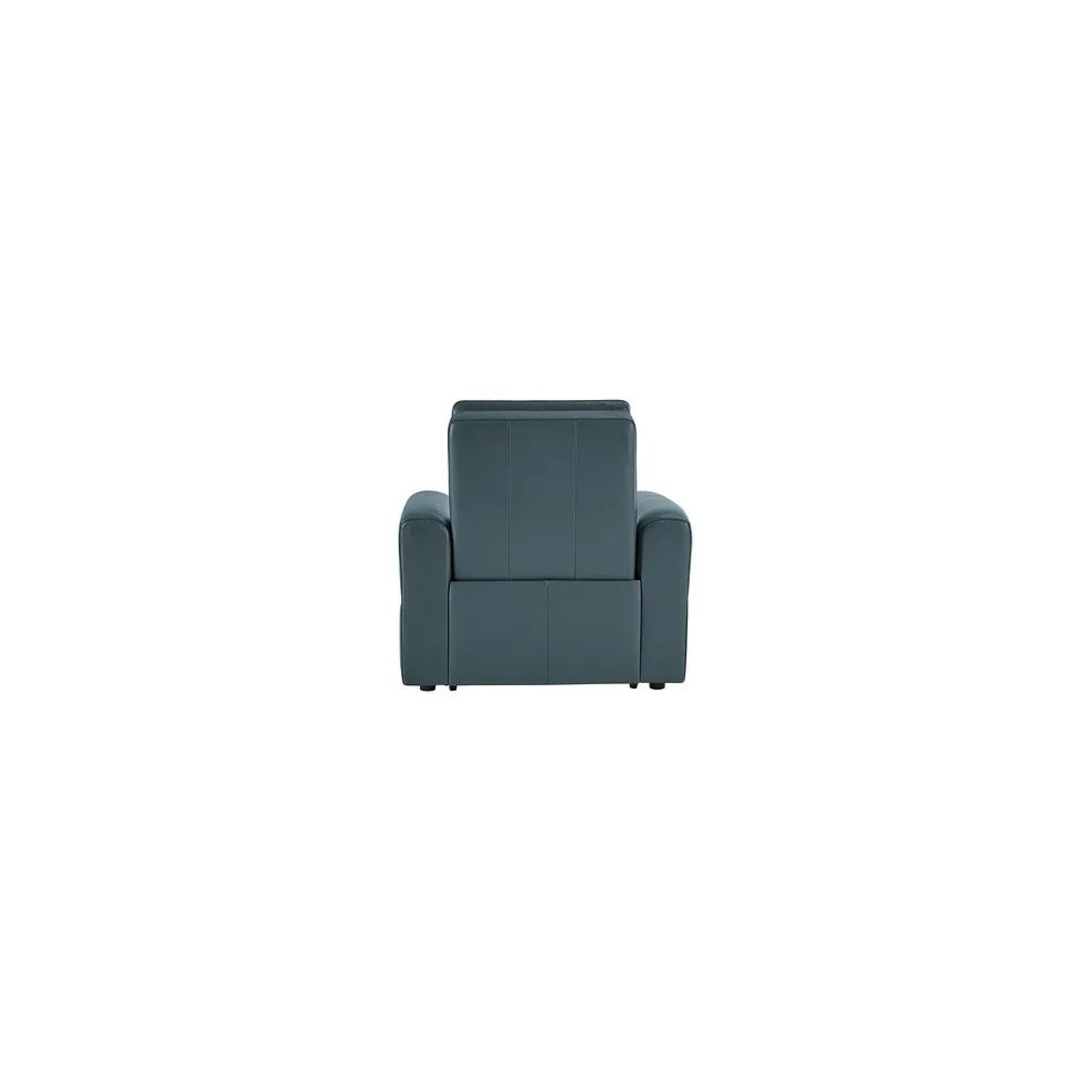 BRAND NEW SAMSON Electric Recliner Armchair - LIGHT BLUE LEATHER. RRP £1249. Showcasing neat, modern - Image 5 of 10
