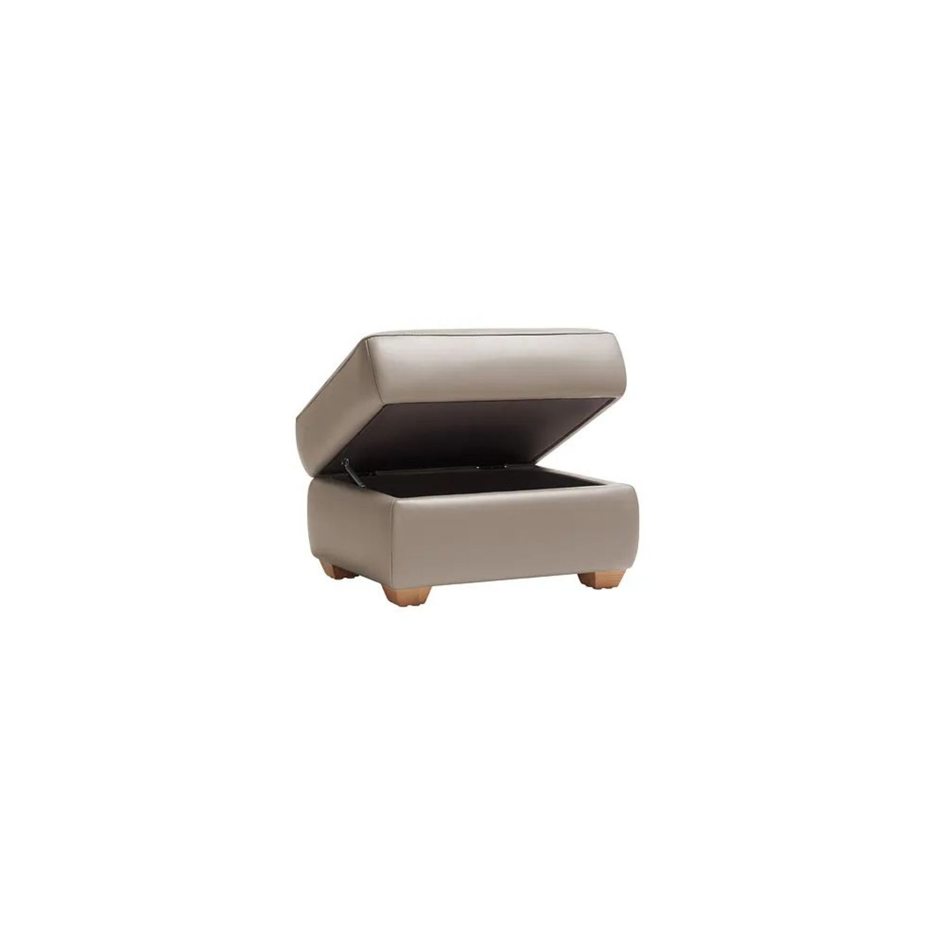 BRAND NEW SAMSON Storage Footstool - STONE LEATHER. RRP £349. Characterised by a simple cuboid - Bild 3 aus 7