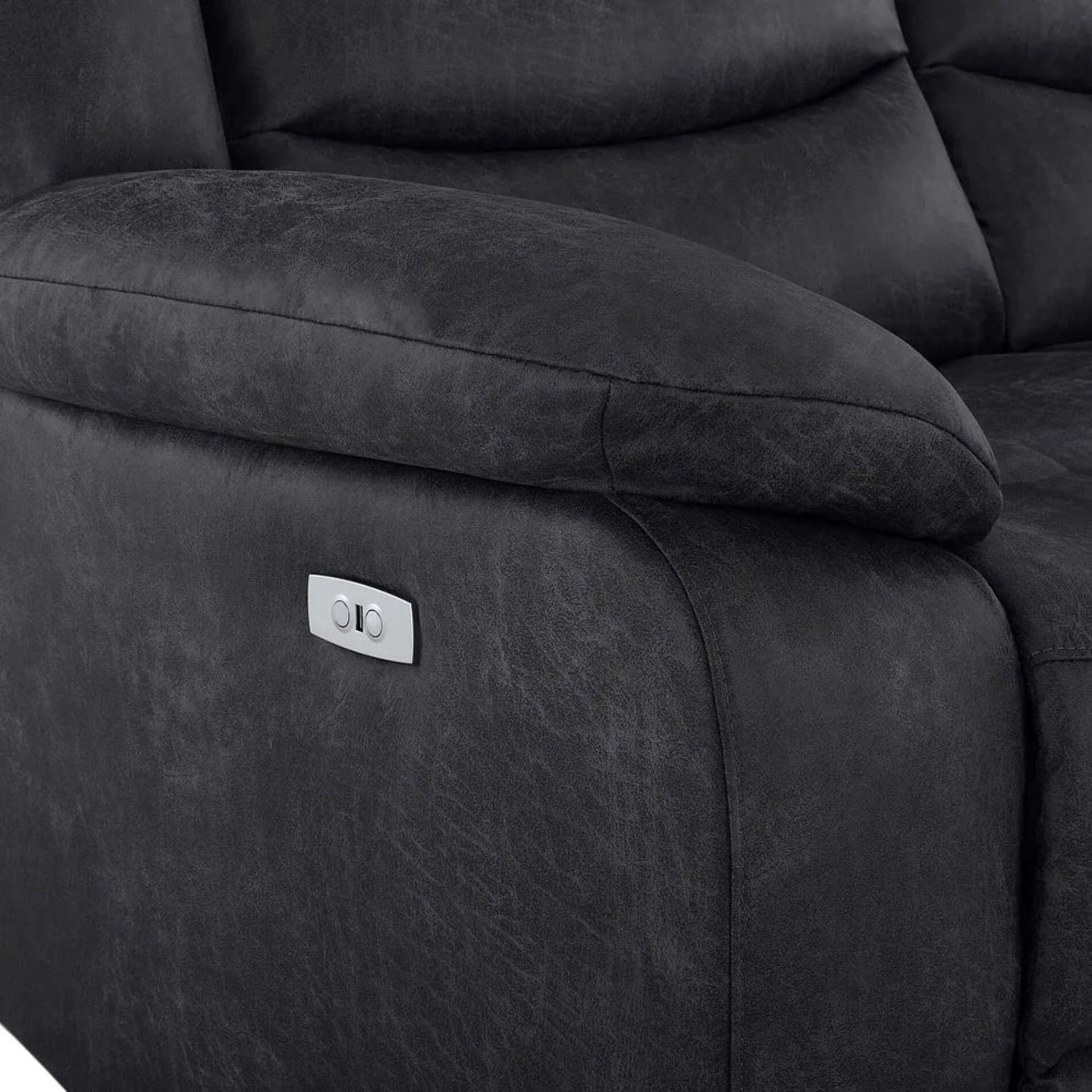 BRAND NEW MARLOW 3 Seater Electric Recliner Sofa - MILLER GREY FABRIC. RRP £1199. Designed to suit - Image 9 of 12