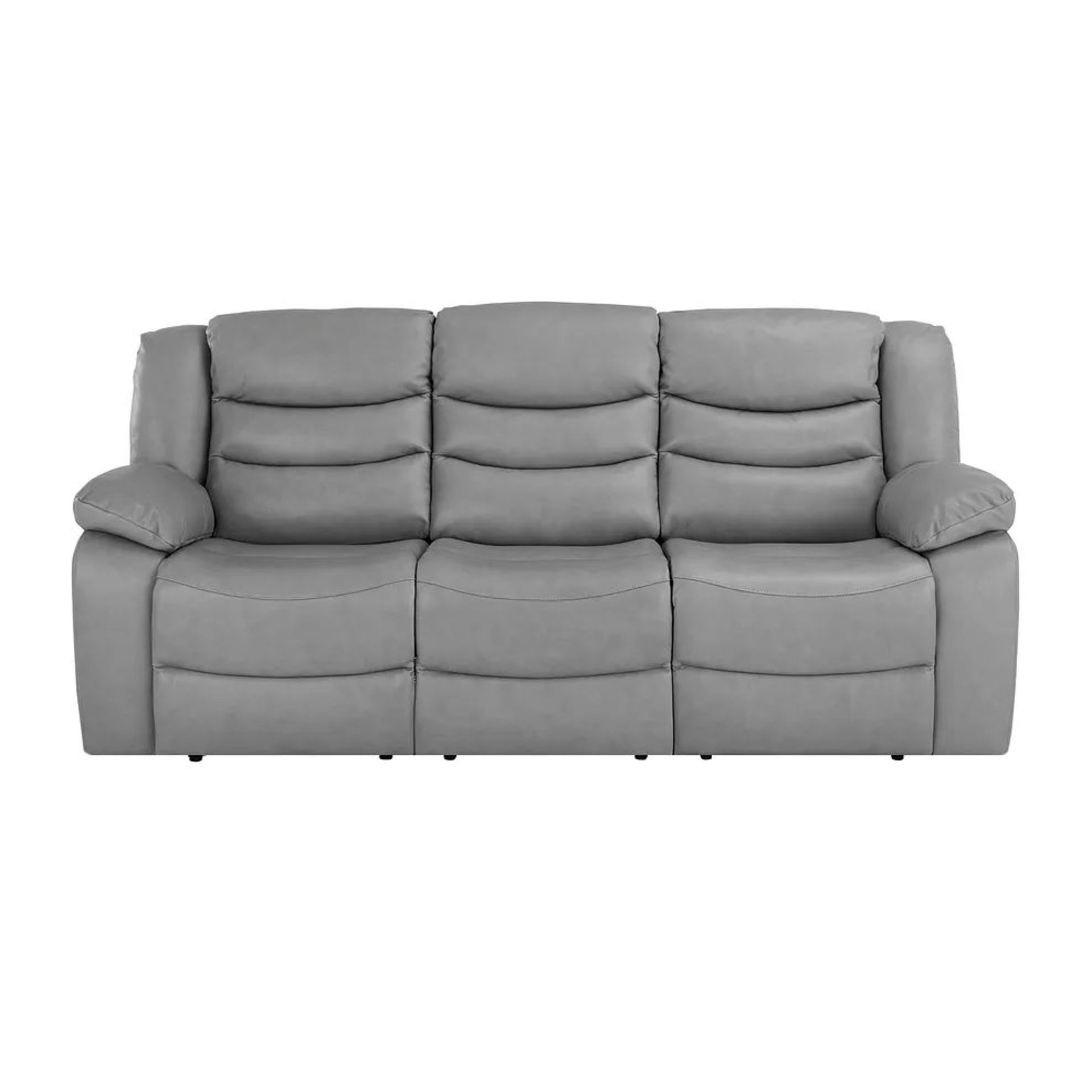 BRAND NEW MARLOW 3 Seater Sofa - LIGHT GREY LEATHER. RRP £1599. Our Marlow leather sofa range is a - Image 2 of 8