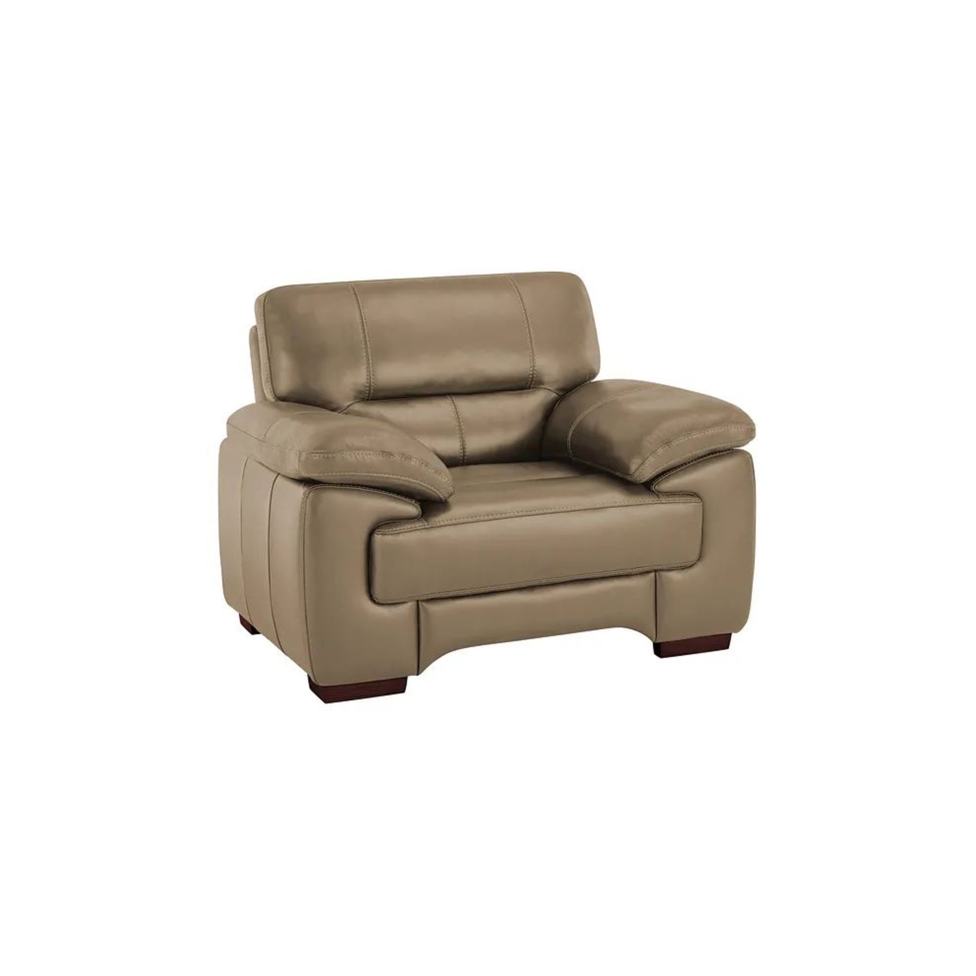 BRAND NEW ARLINGTON Armchair - BEIGE LEATHER. RRP £1099. Create a traditional and homely feel in