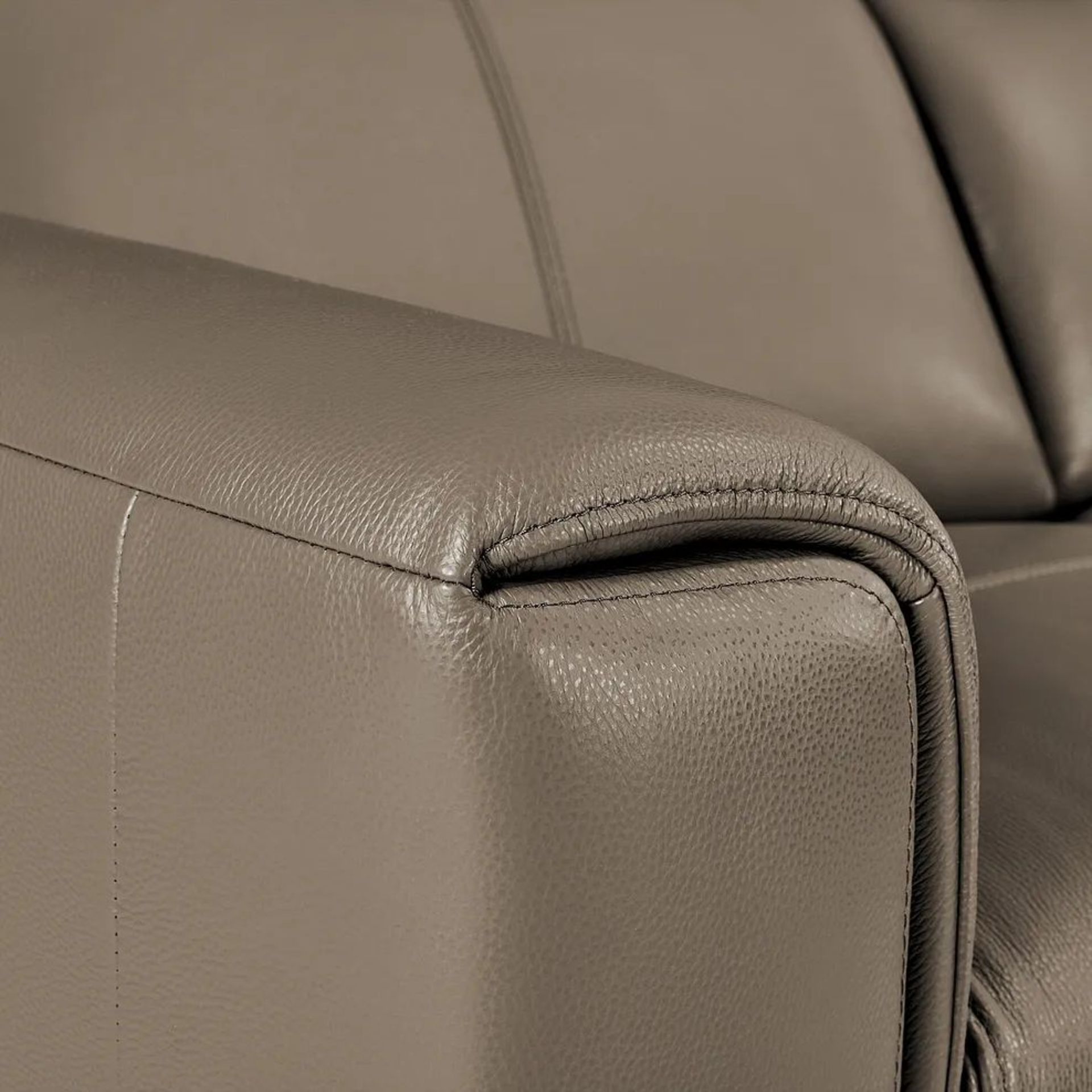 BRAND NEW SAMSON Modular 2 Seat Static Sofa - BEIGE LEATHER. RRP £1200. Showcasing neat, modern - Image 2 of 4