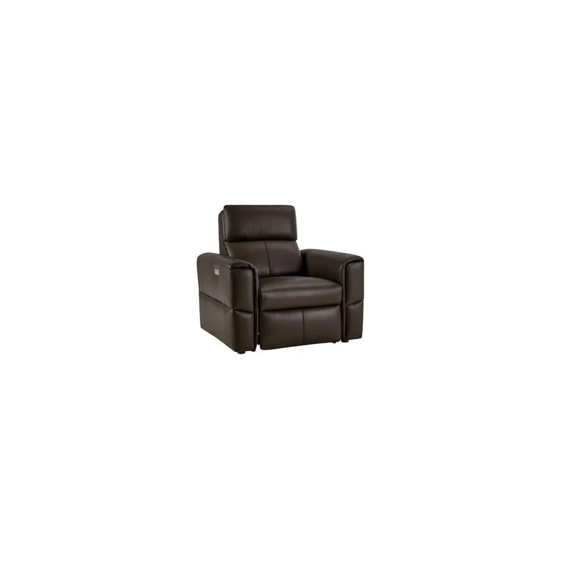 BRAND NEW SAMSON Electric Recliner Armchair - TWO TONE BROWN LEATHER. RRP £1249. Showcasing neat,