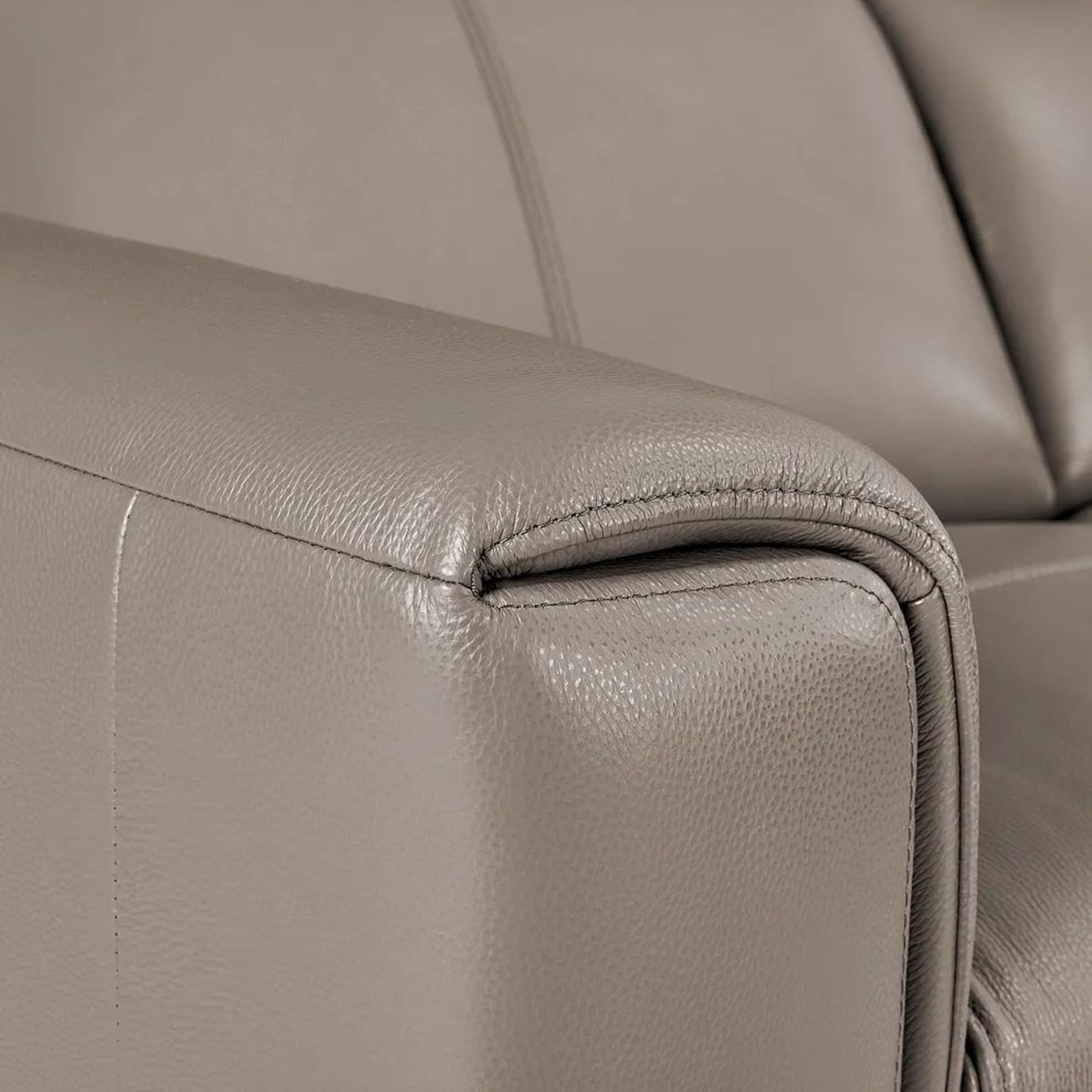 BRAND NEW SAMSON Modular 2 Seat Static Sofa - STONE LEATHER. RRP £1200. Showcasing neat, modern - Image 2 of 4