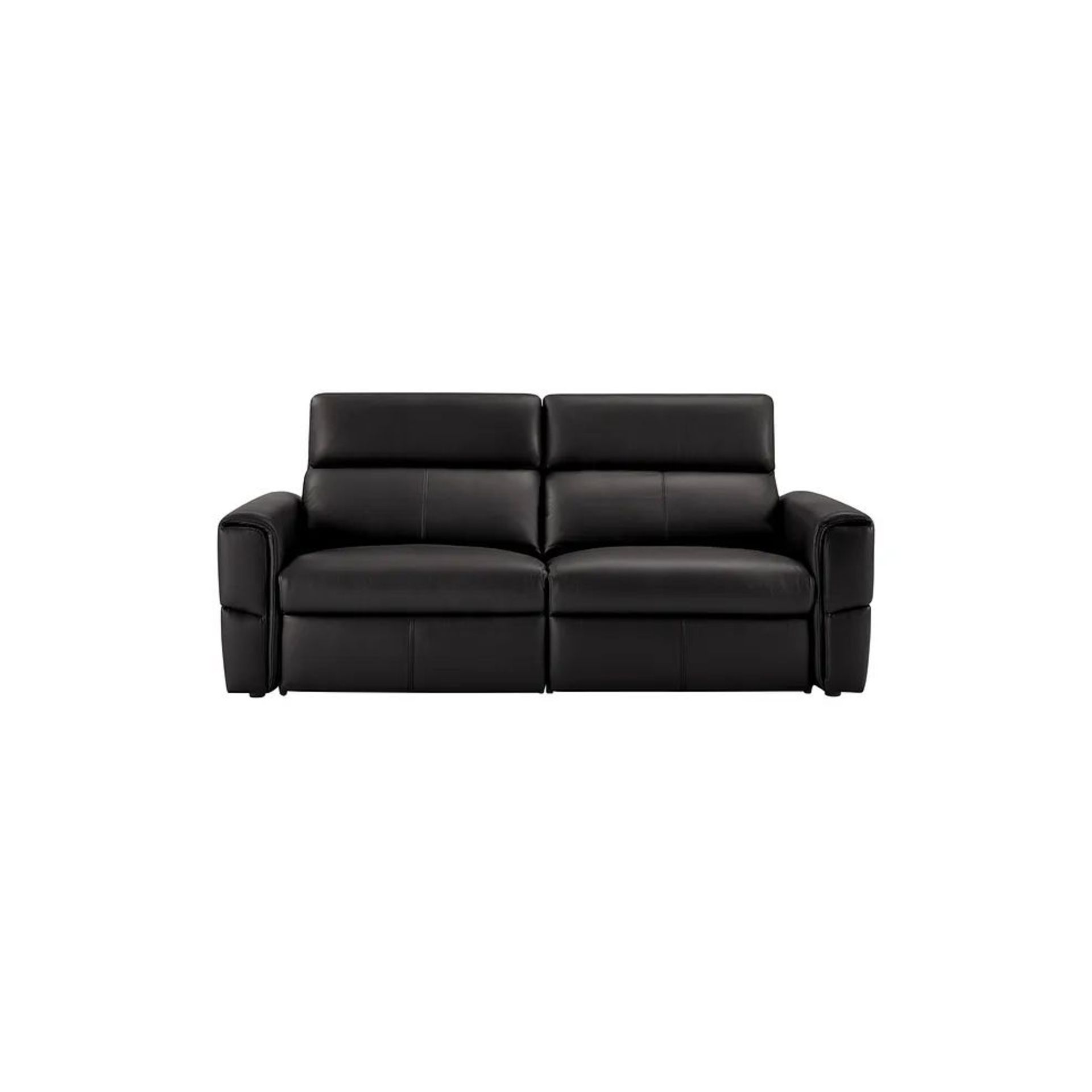 BRAND NEW SAMSON 3 Seater Electric Recliner Sofa - BLACK LEATHER. RRP £1779. Showcasing neat, modern - Image 2 of 8