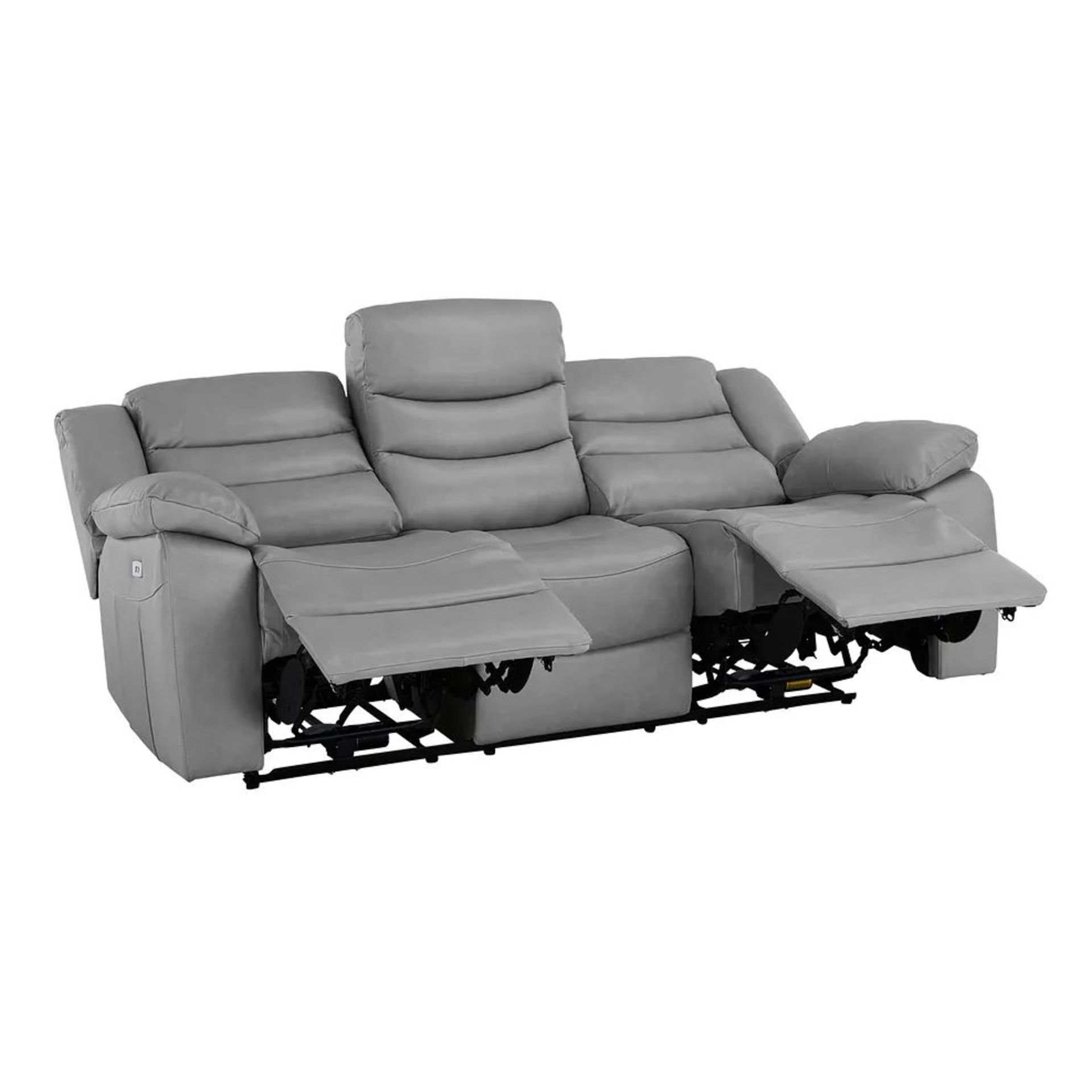 BRAND NEW MARLOW 3 Seater Electric Recliner Sofa - LIGHT GREY LEATHER. RRP £1849. Our Marlow leather - Image 5 of 11