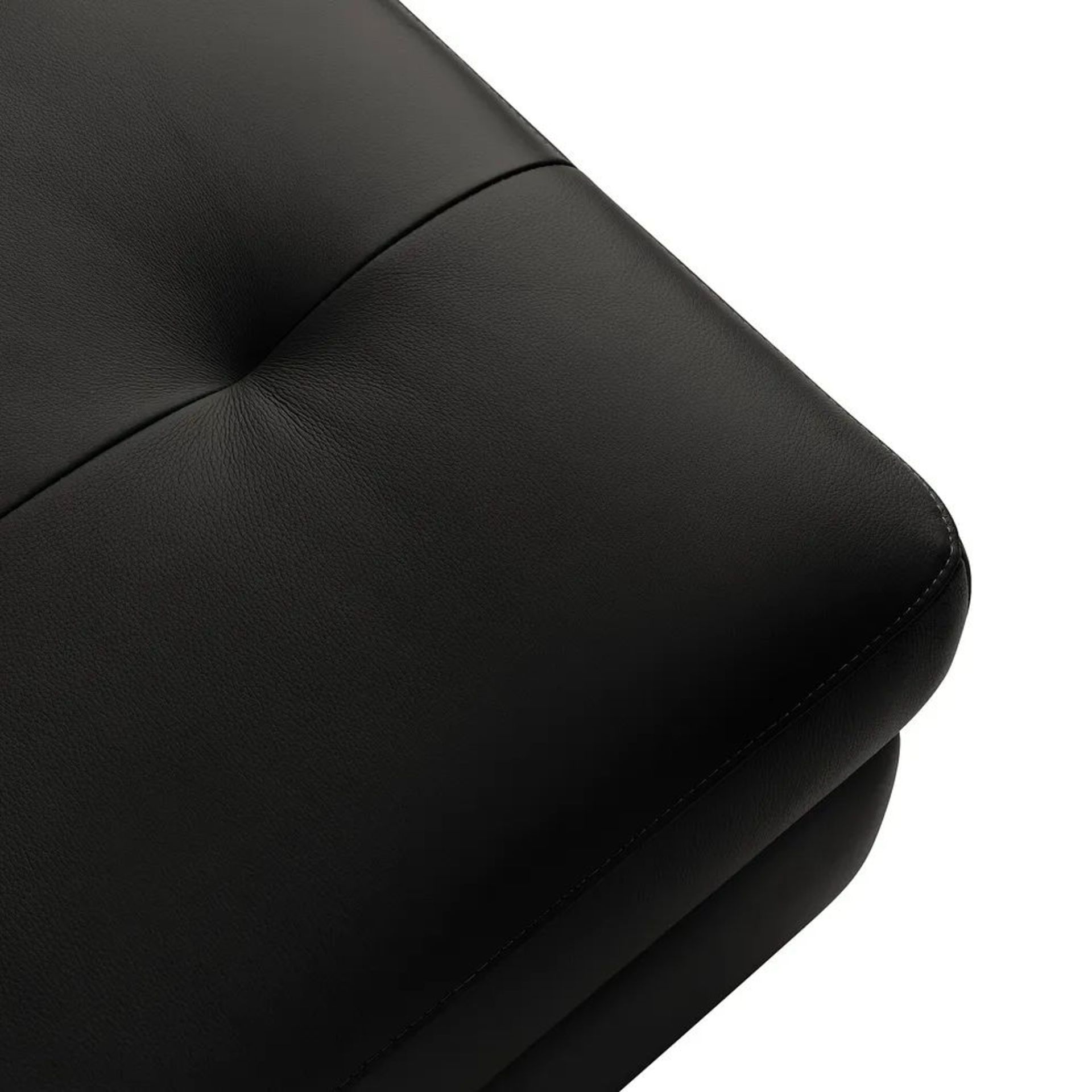 BRAND NEW SAMSON Storage Footstool - BLACK LEATHER. RRP £349. Characterised by a simple cuboid - Bild 7 aus 7