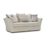 BRAND NEW CARRINGTON 3 Seater Pillow Back Sofa - NATURAL FABRIC. RRP £1099. Make our 3-seater pillow