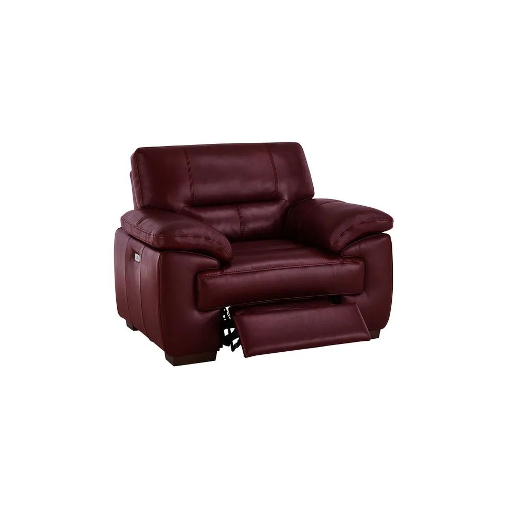 BRAND NEW ARLINGTON Electric Recliner Armchair - BURGANDY LEATHER. RRP £1199. Create a traditional - Image 3 of 12