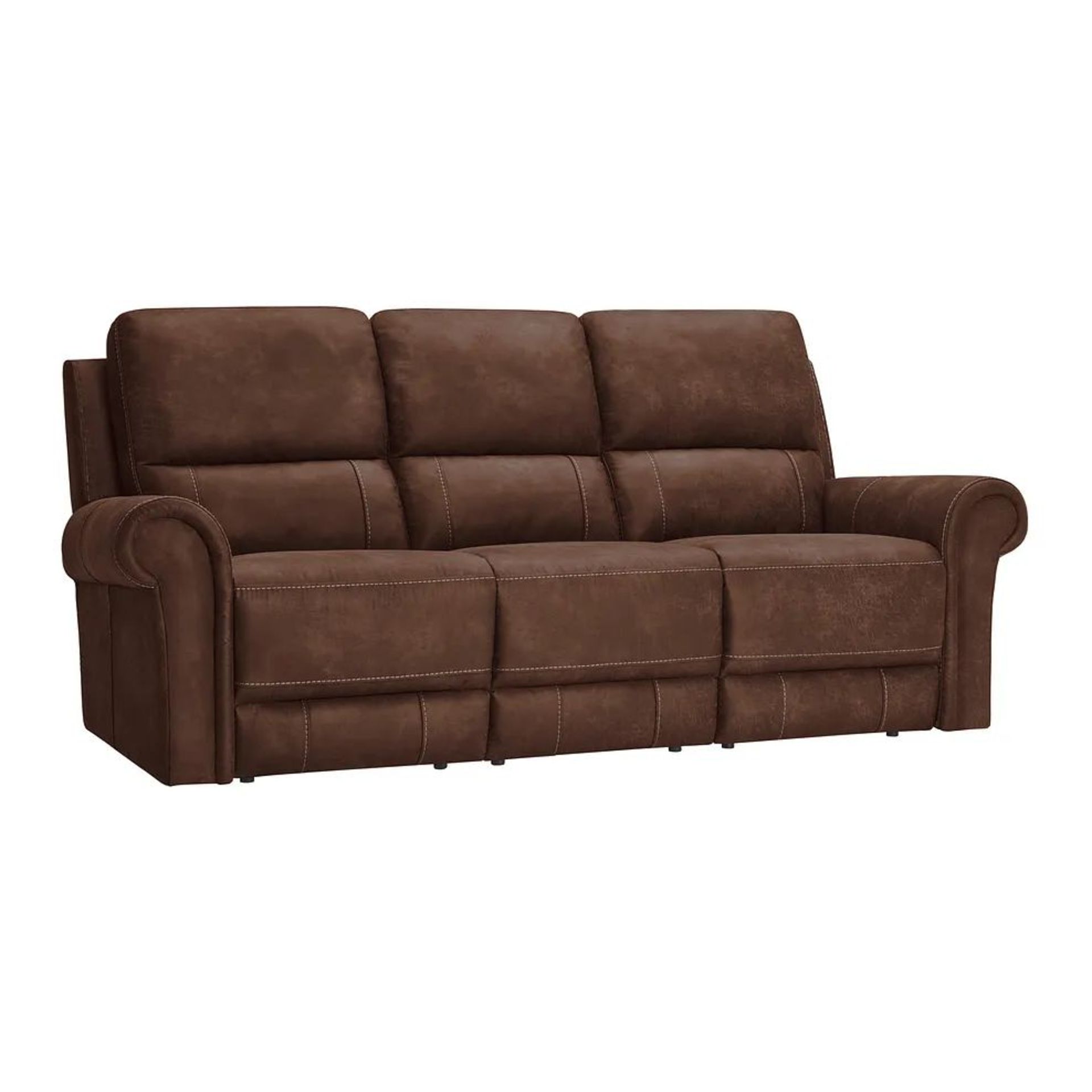 BRAND NEW COLORADO 3 Seater Sofa - DARK BROWN FABRIC. RRP £1099. Shown here in Ranch dark brown, our