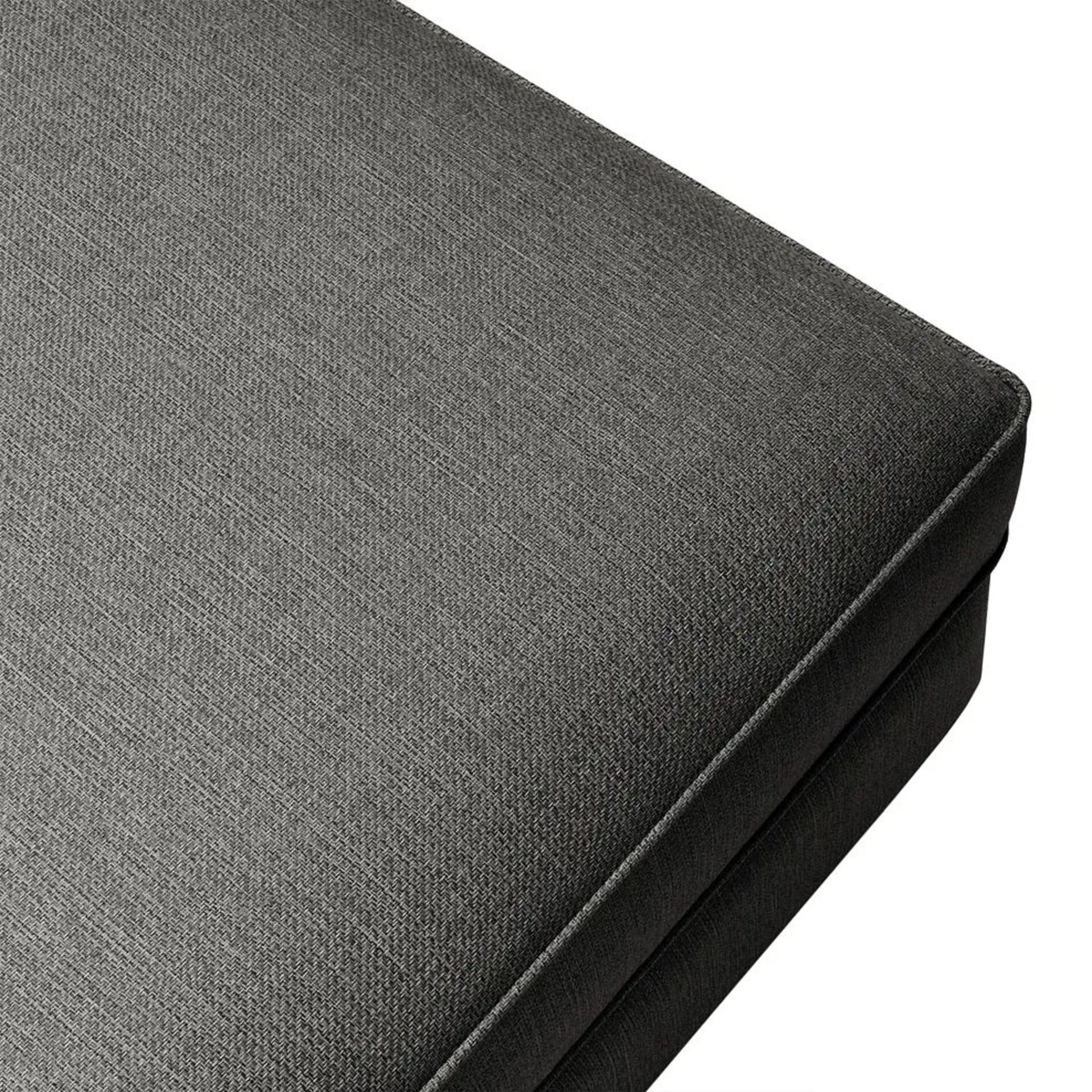 BRAND NEW INCA Large Storage Footstool - CHARCOAL FABRIC. RRP £529. Our large Inca storage footstool - Image 5 of 5