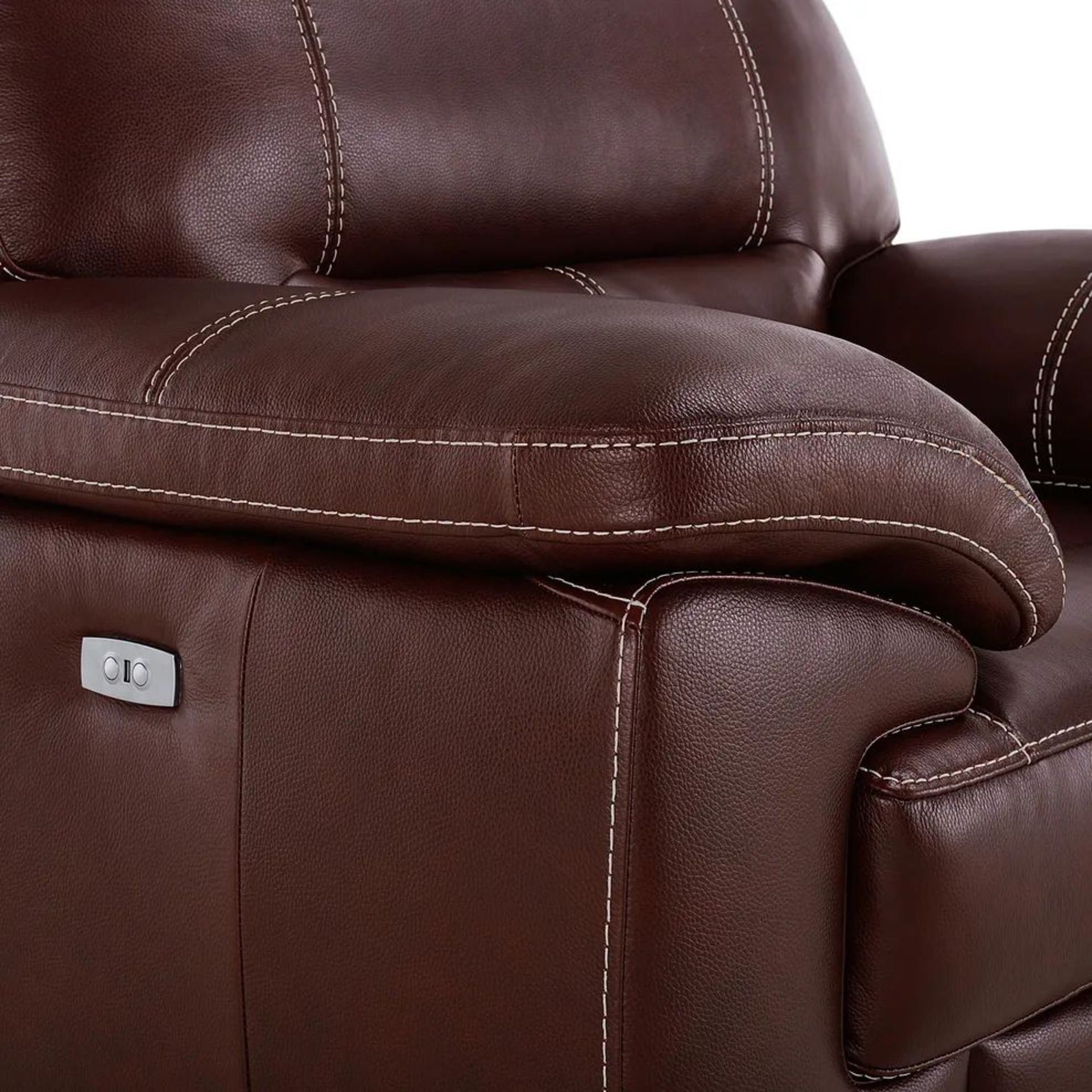 BRAND NEW ARLINGTON Electric Recliner Armchair - TAN LEATHER. RRP £1199. Create a traditional and - Image 12 of 12