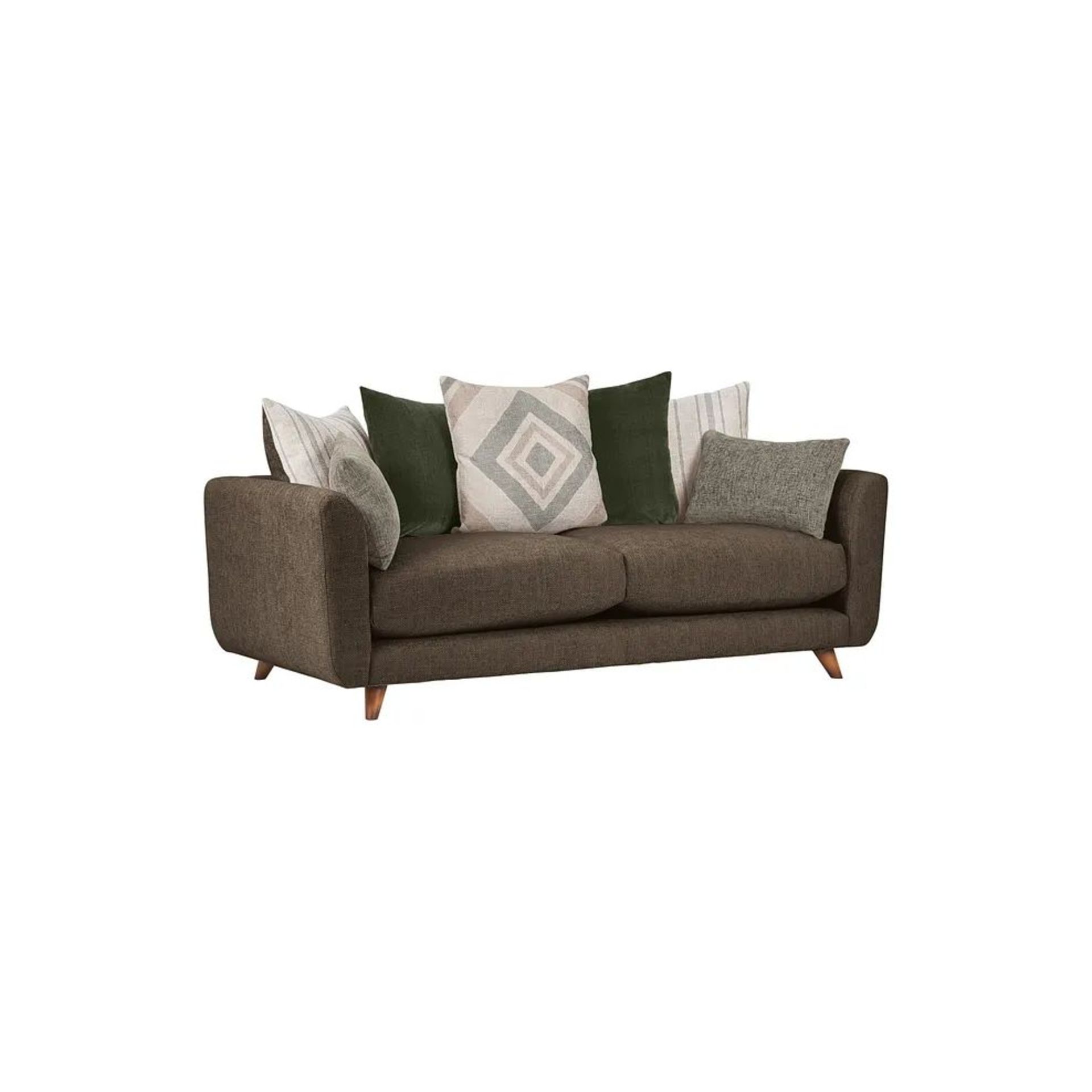 BRAND NEW WILLOUGHBY 4 Seater Pillow Back Sofa - COCOA FABRIC. RRP £1799. Our Willoughby 4-seater