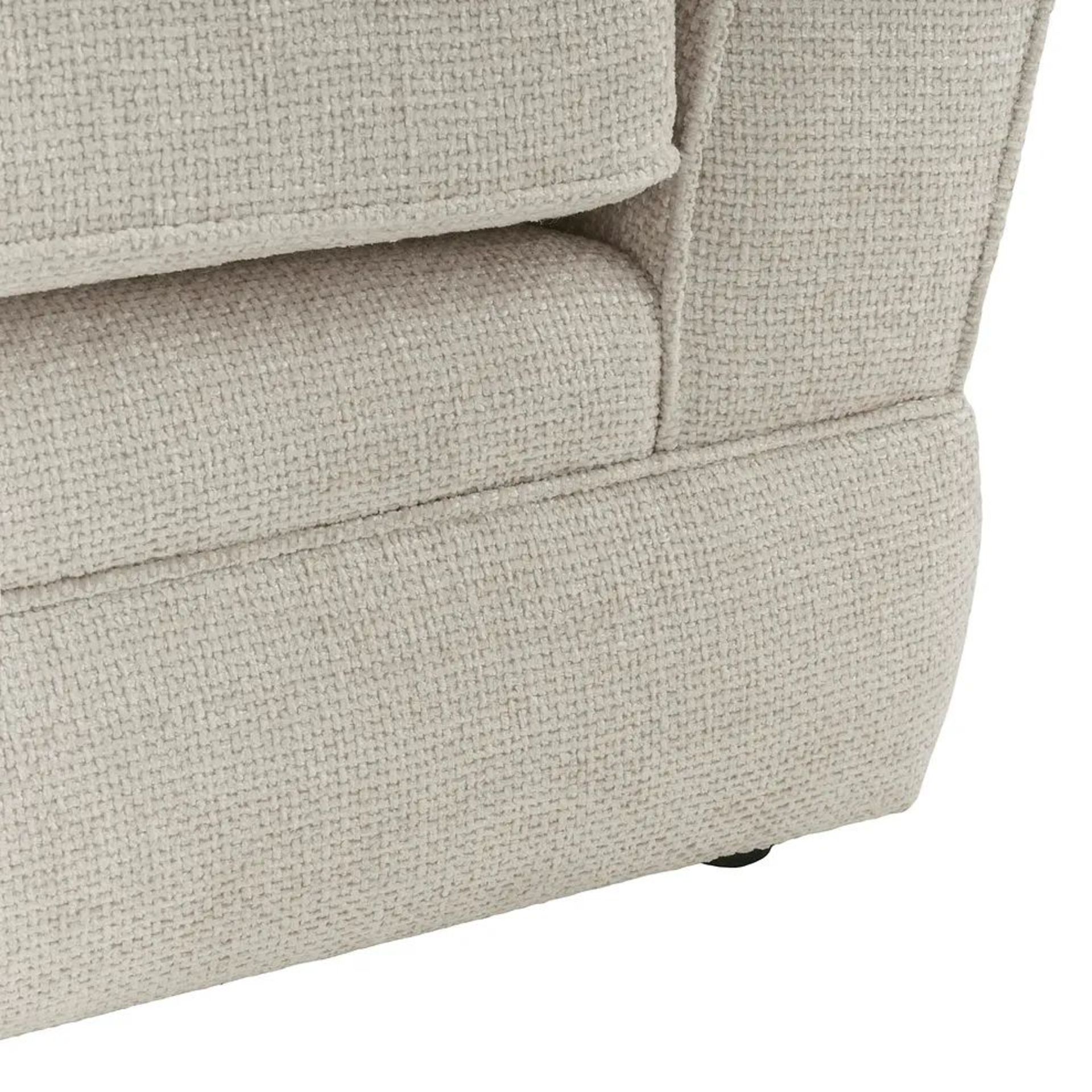 BRAND NEW CARRINGTON 3 Seater Pillow Back Sofa - NATURAL FABRIC. RRP £1099. Make our 3-seater pillow - Image 6 of 8