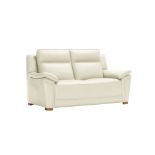BRAND NEW DUNE 2 Seater Sofa - SNOW WHITE LEATHER. RRP £1579. Pairing comfort with classic design,