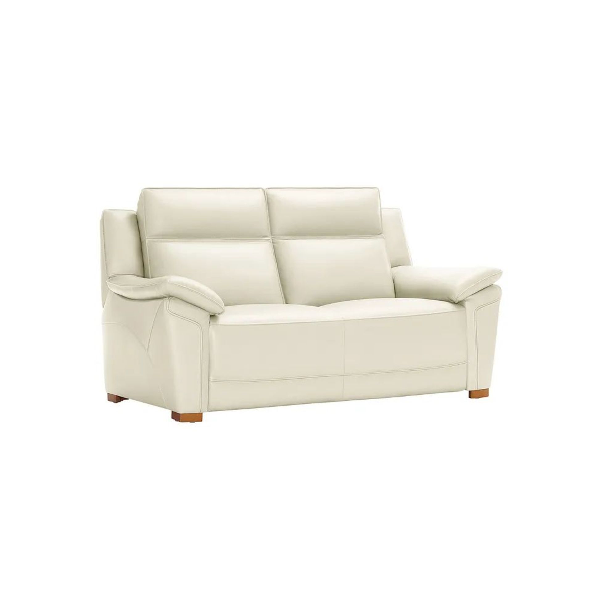 BRAND NEW DUNE 2 Seater Sofa - SNOW WHITE LEATHER. RRP £1579. Pairing comfort with classic design,