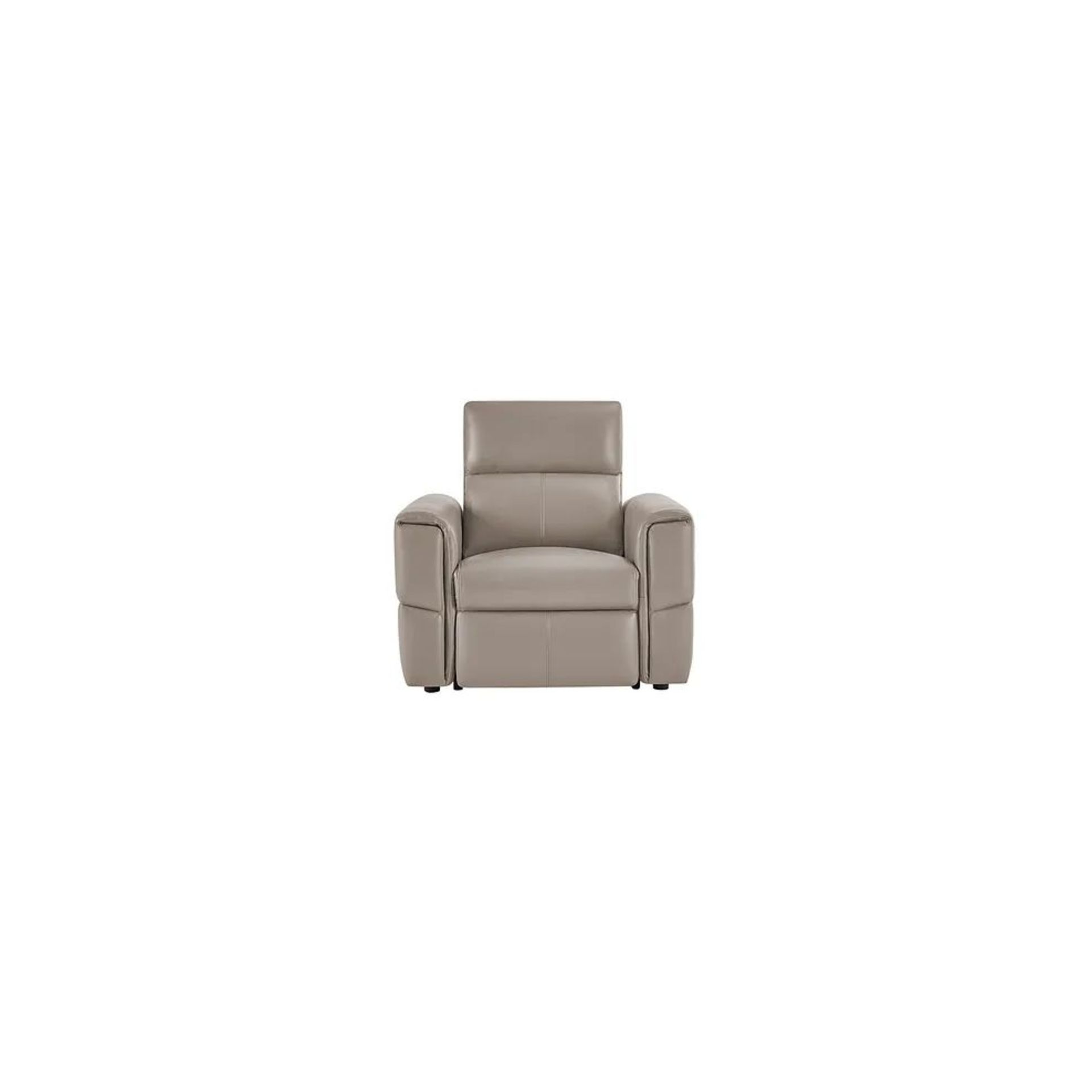 BRAND NEW SAMSON Electric Recliner Armchair - STONE LEATHER. RRP £1249. Showcasing neat, modern - Image 2 of 10