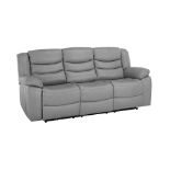 BRAND NEW MARLOW 3 Seater Electric Recliner Sofa - LIGHT GREY LEATHER. RRP £1849. Our Marlow leather