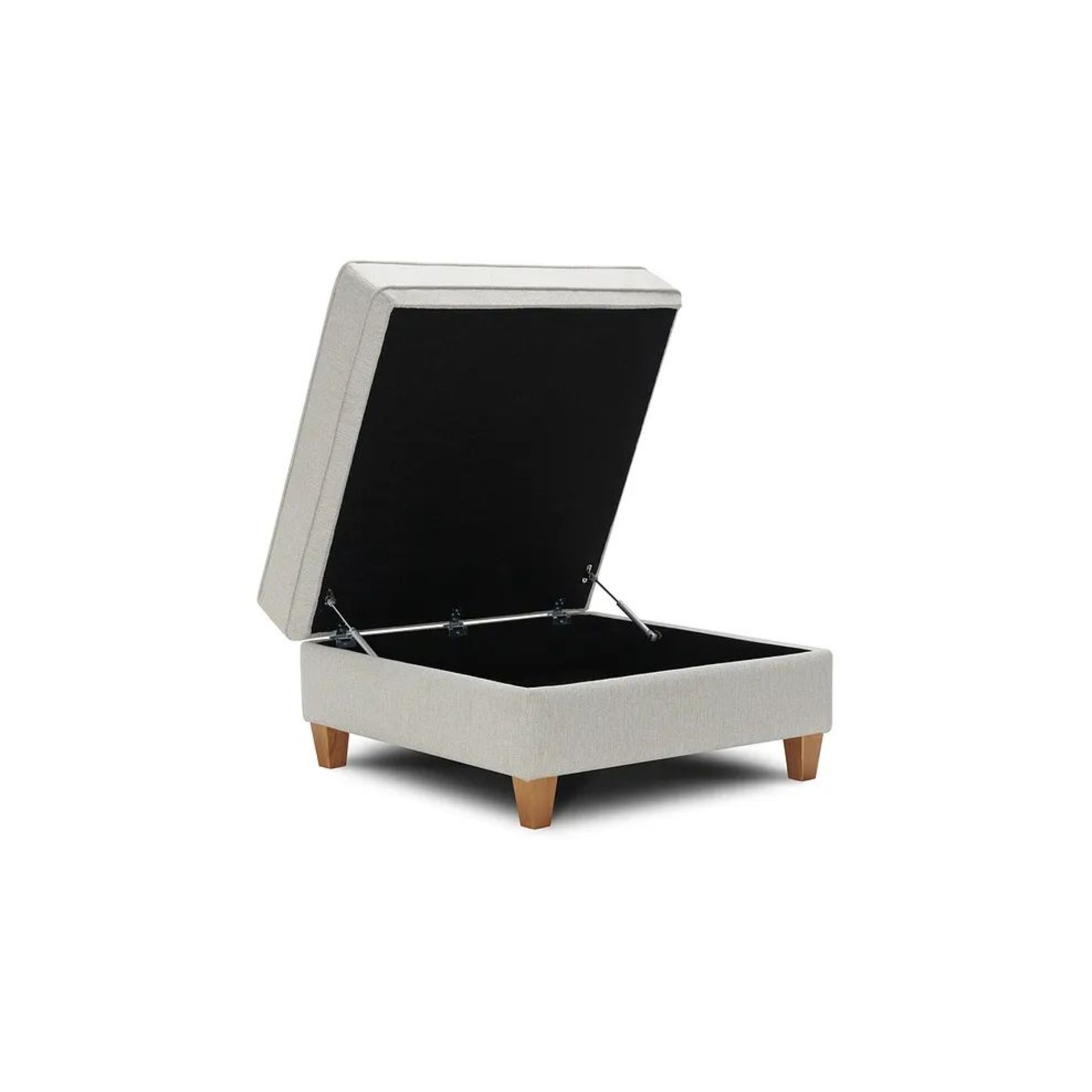BRAND NEW INCA Large Storage Footstool - SILVER FABRIC. RRP £529. Our large Inca storage footstool - Image 3 of 7