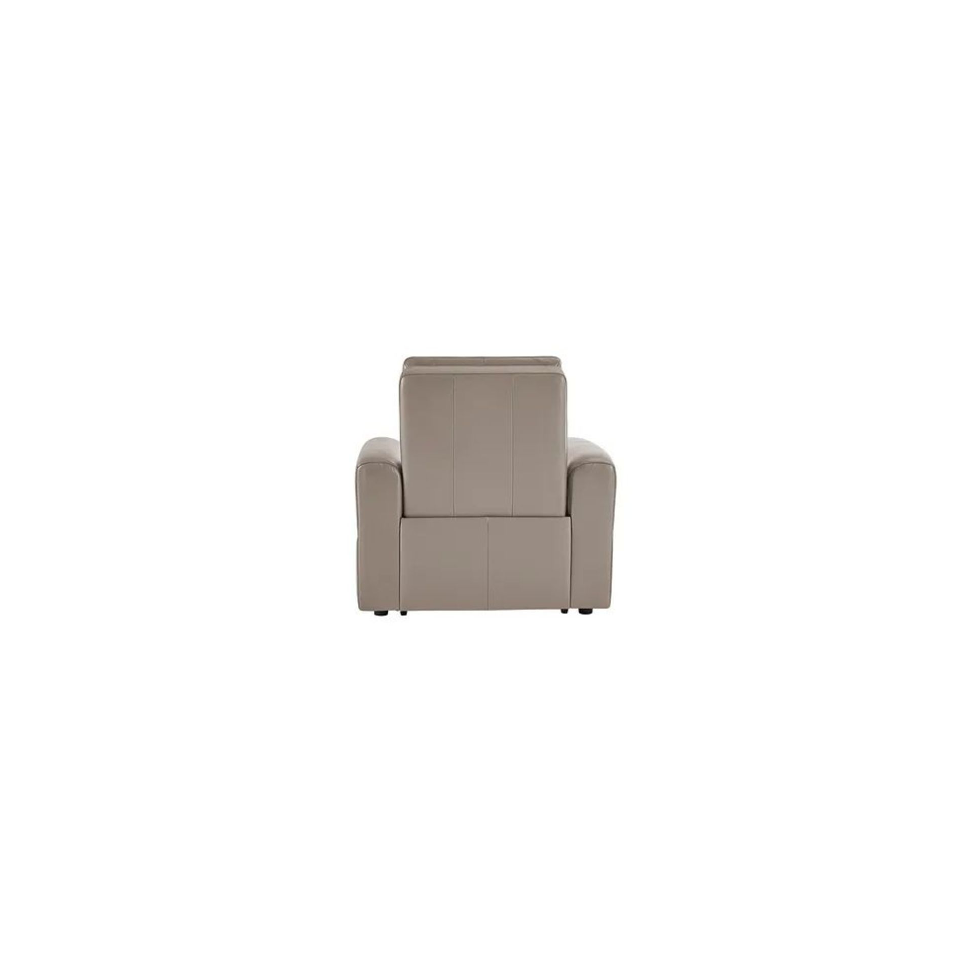 BRAND NEW SAMSON Electric Recliner Armchair - STONE LEATHER. RRP £1249. Showcasing neat, modern - Image 5 of 10