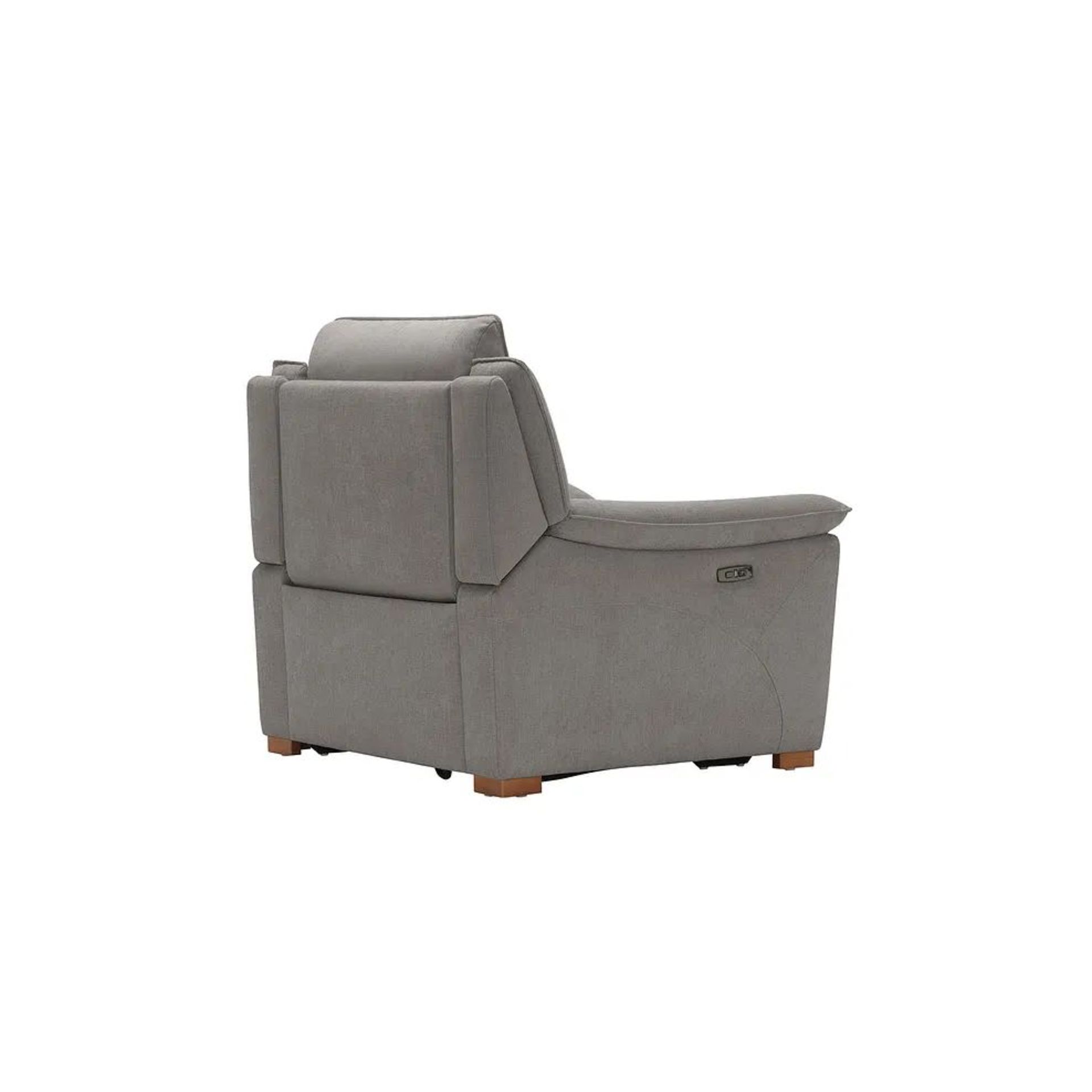 BRAND NEW DUNE Electric Recliner Armchair with Power Headrest - AMIGO GRANITE FABRIC. RRP £1099. - Image 7 of 12