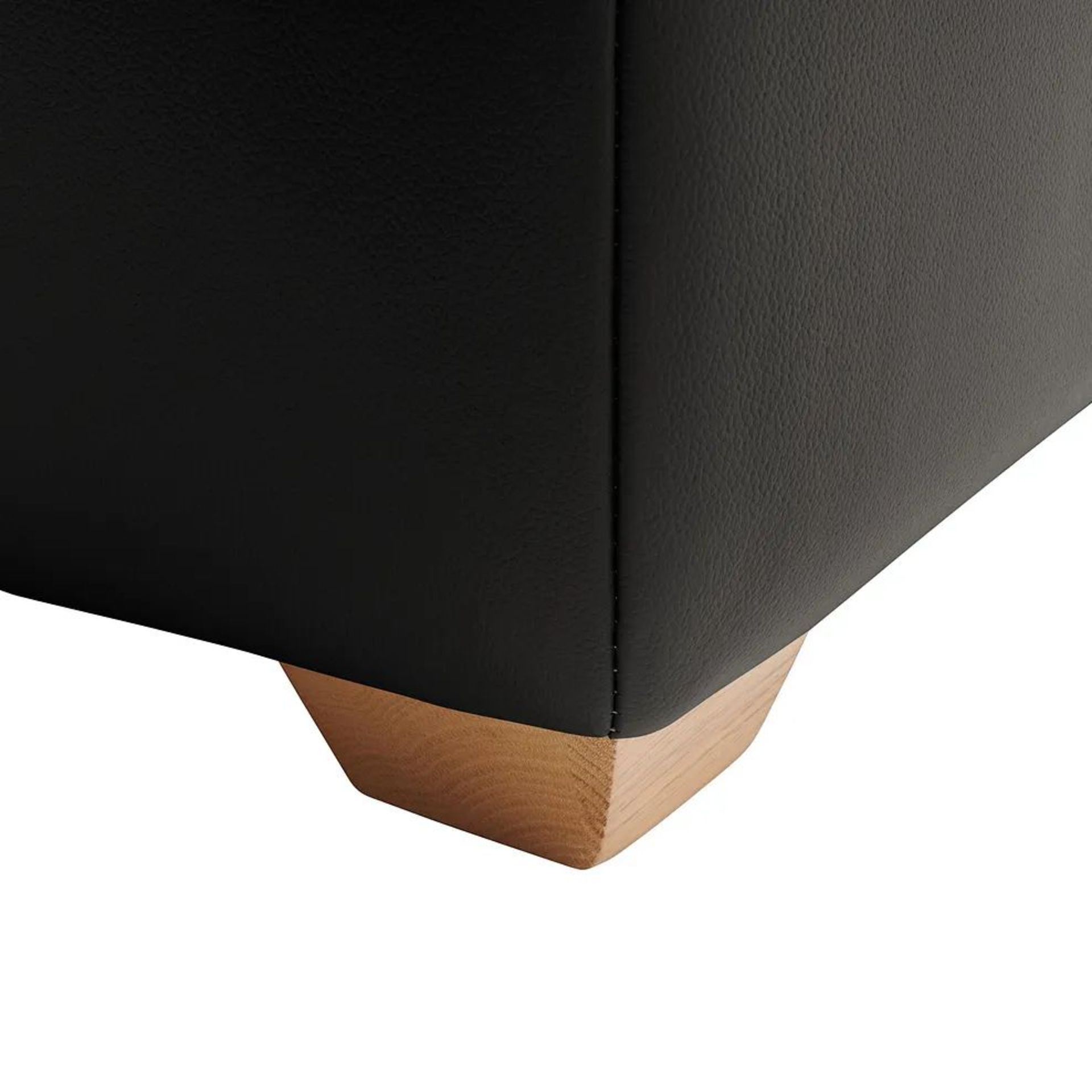 BRAND NEW SAMSON Storage Footstool - BLACK LEATHER. RRP £349. Characterised by a simple cuboid - Bild 5 aus 7