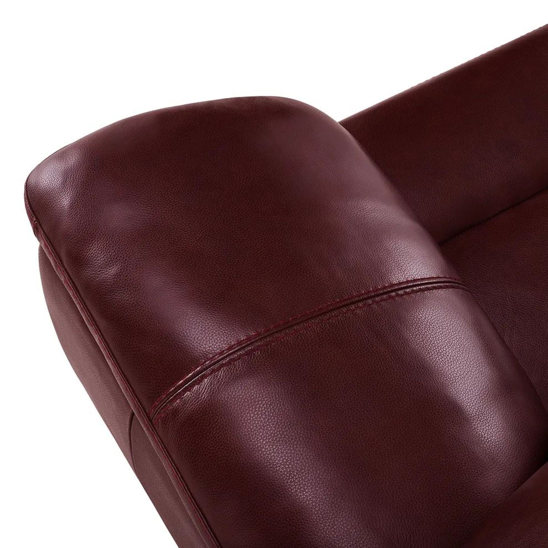 BRAND NEW ARLINGTON Electric Recliner Armchair - BURGANDY LEATHER. RRP £1199. Create a traditional - Image 11 of 12