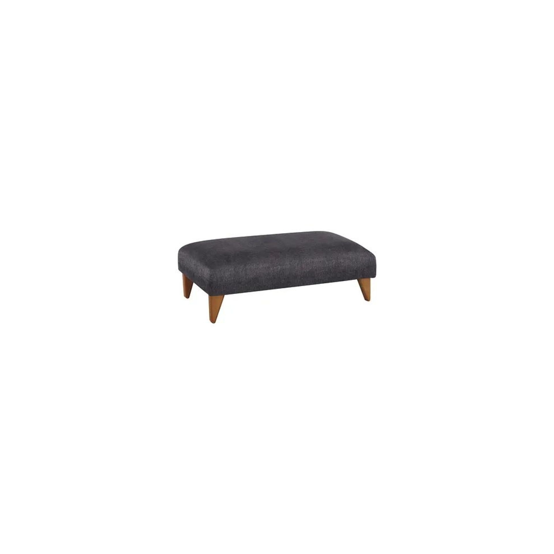 BRAND NEW JASMINE Footstool - ORKNEY GRAPHITE FABRIC. RRP £349. Built with a sturdy hardwood frame
