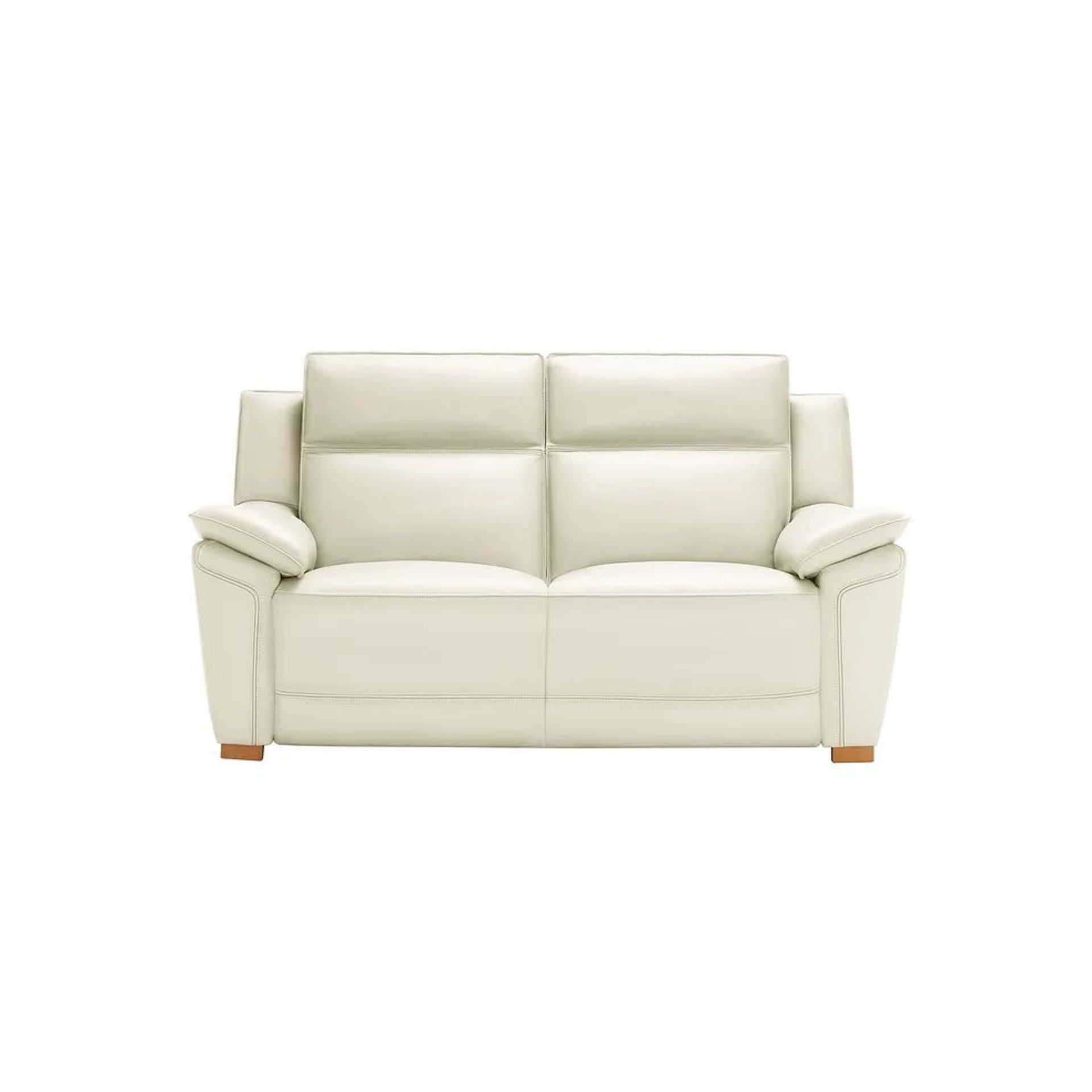 BRAND NEW DUNE 2 Seater Sofa - SNOW WHITE LEATHER. RRP £1579. Pairing comfort with classic design, - Image 2 of 8