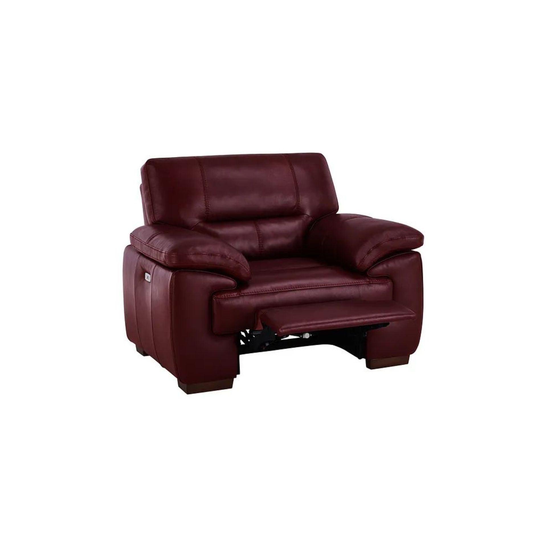 BRAND NEW ARLINGTON Electric Recliner Armchair - BURGANDY LEATHER. RRP £1199. Create a traditional - Image 4 of 12