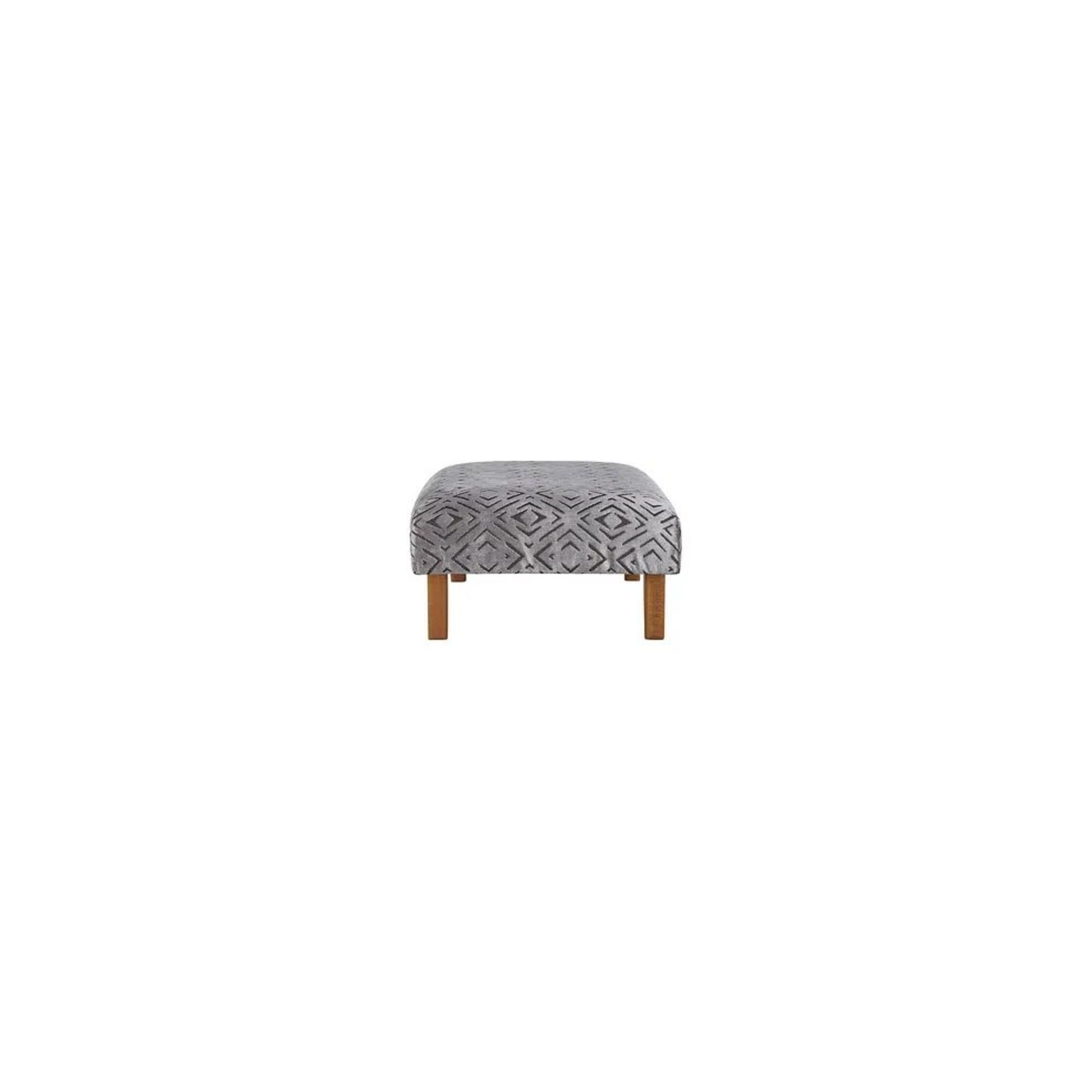 BRAND NEW JASMINE Footstool - KHALIFA STEEL FABRIC. RRP £349. Built with a sturdy hardwood frame and - Image 3 of 5