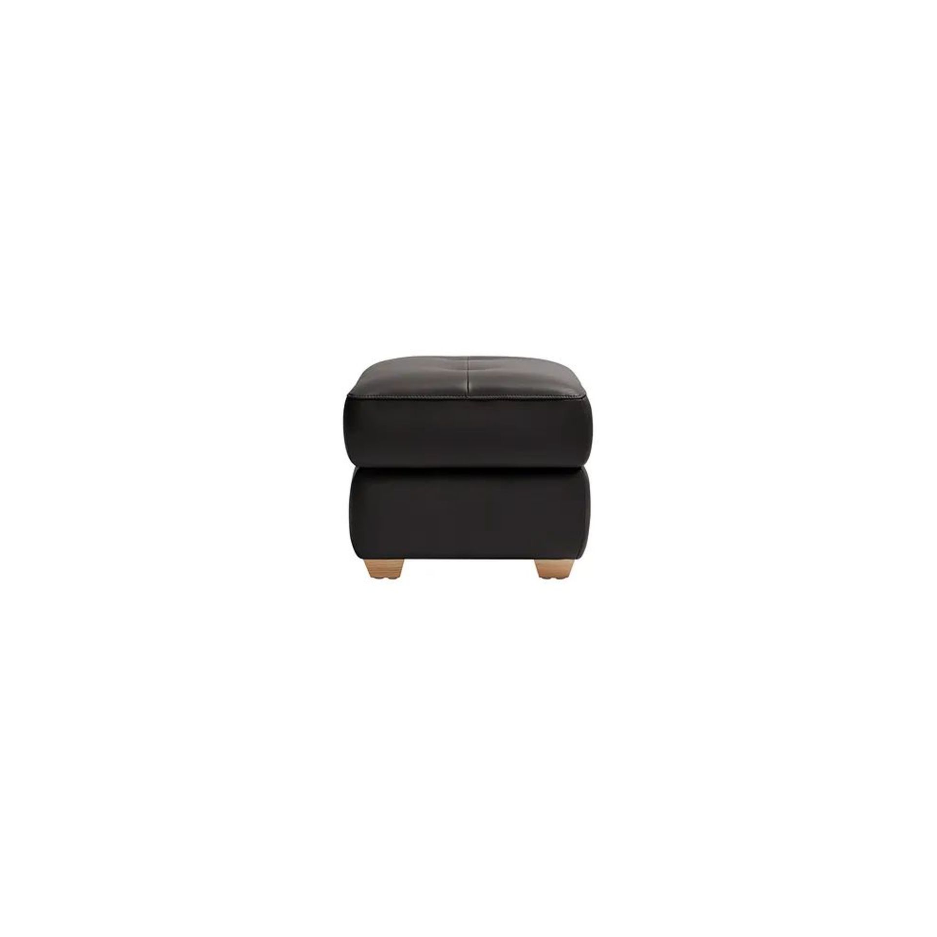 BRAND NEW SAMSON Storage Footstool - BLACK LEATHER. RRP £349. Characterised by a simple cuboid - Bild 4 aus 7
