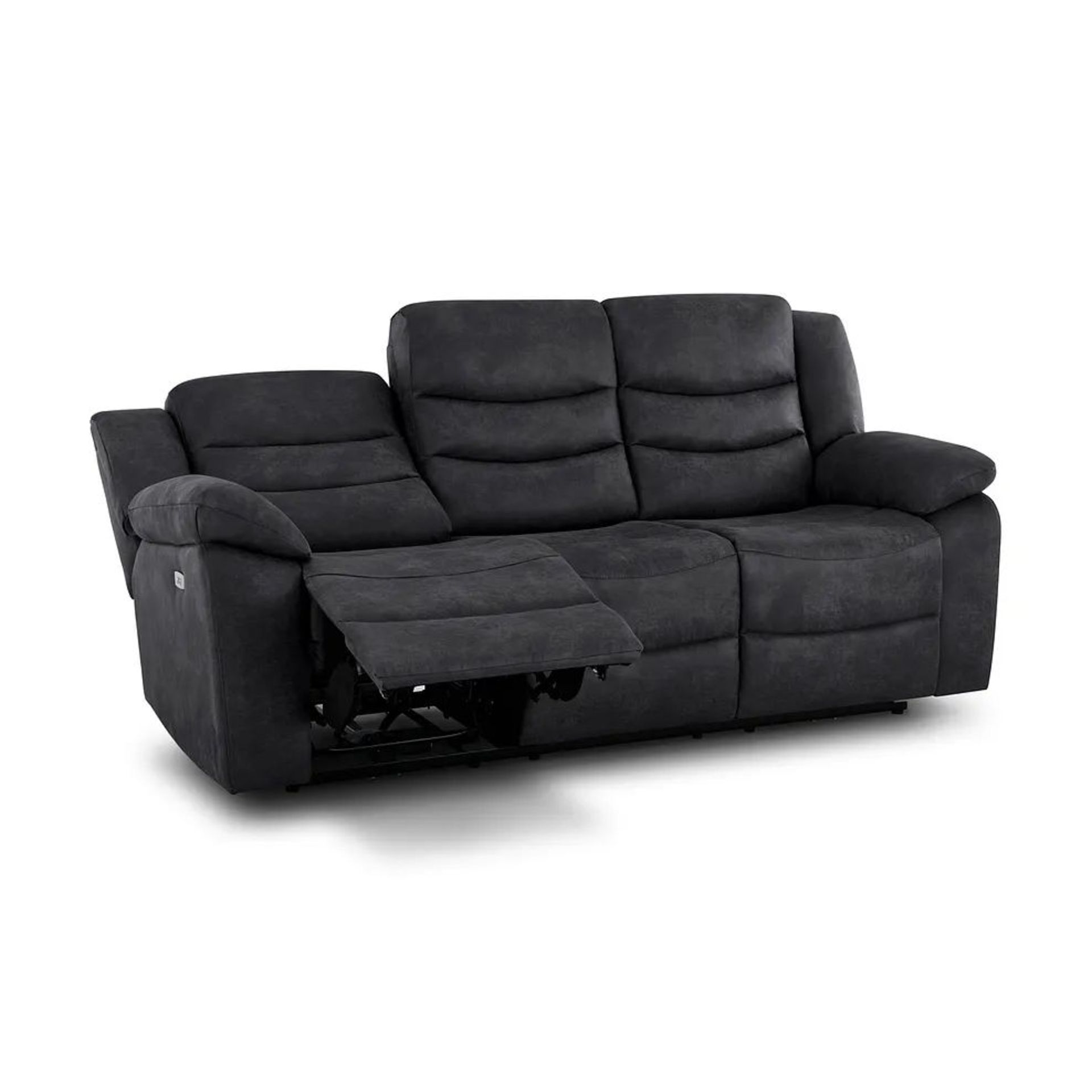 BRAND NEW MARLOW 3 Seater Electric Recliner Sofa - MILLER GREY FABRIC. RRP £1199. Designed to suit - Image 4 of 12
