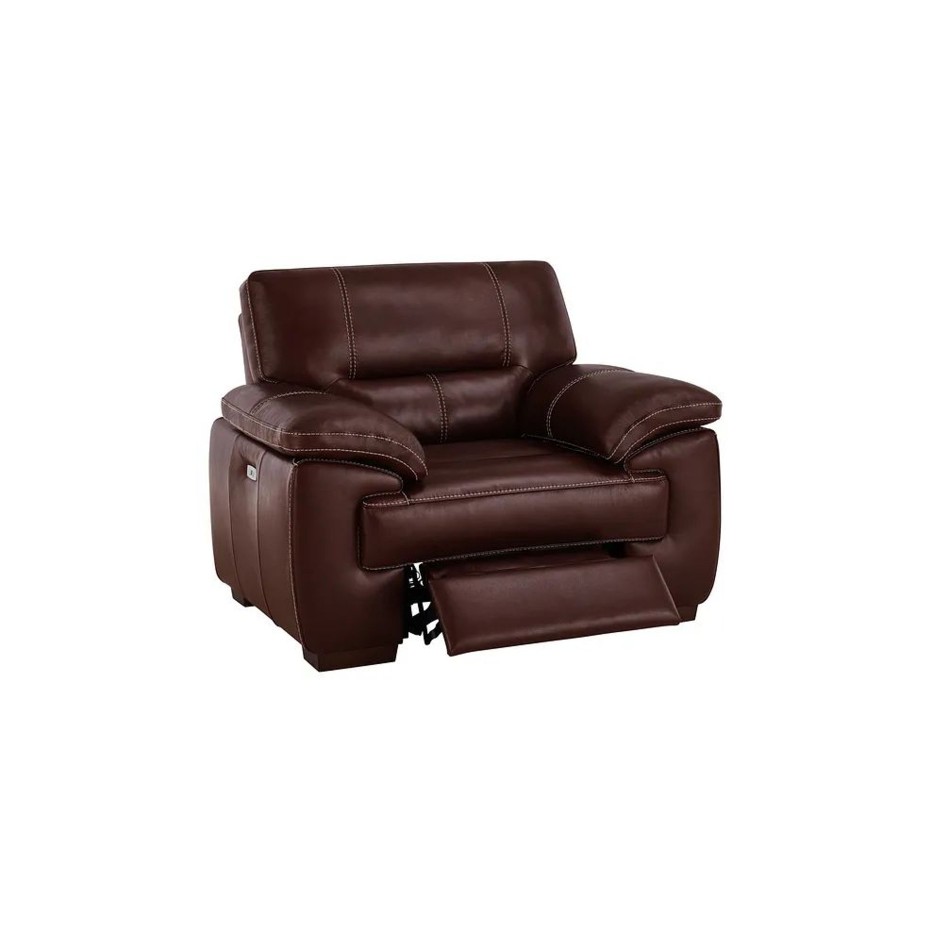 BRAND NEW ARLINGTON Electric Recliner Armchair - TAN LEATHER. RRP £1199. Create a traditional and - Image 3 of 12