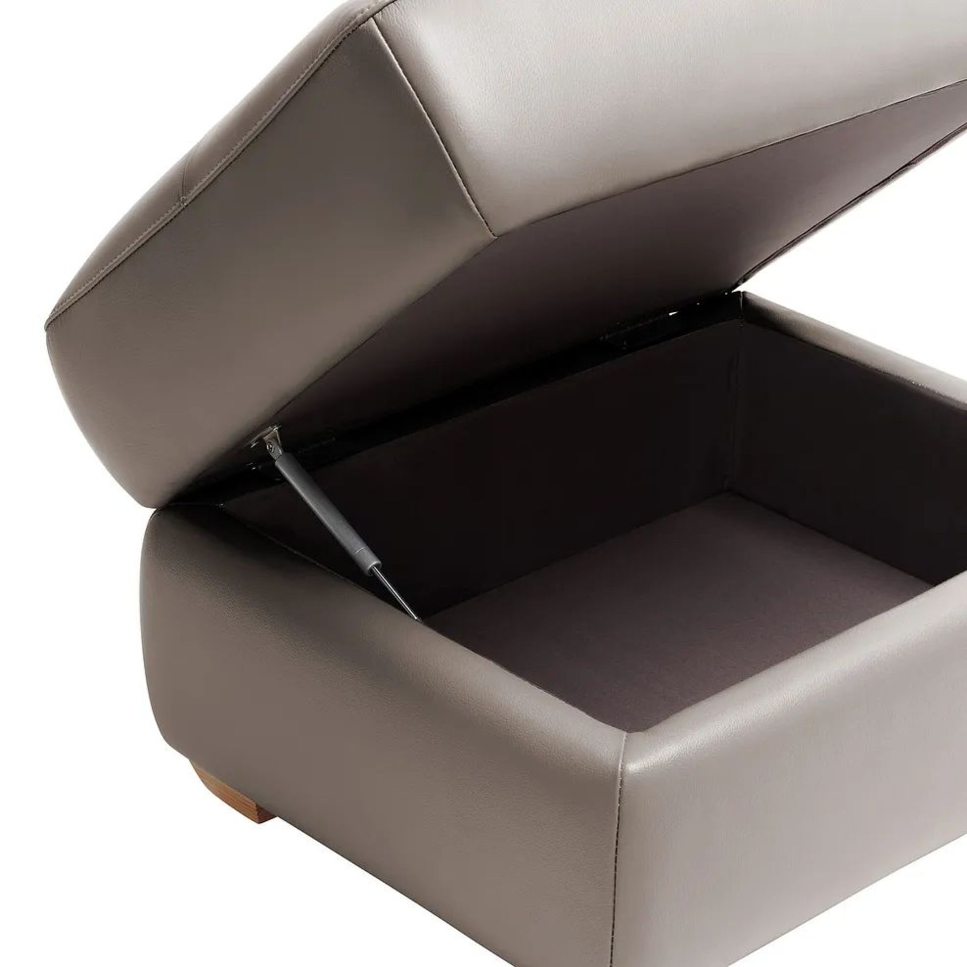 BRAND NEW SAMSON Storage Footstool - STONE LEATHER. RRP £349. Characterised by a simple cuboid - Bild 6 aus 7